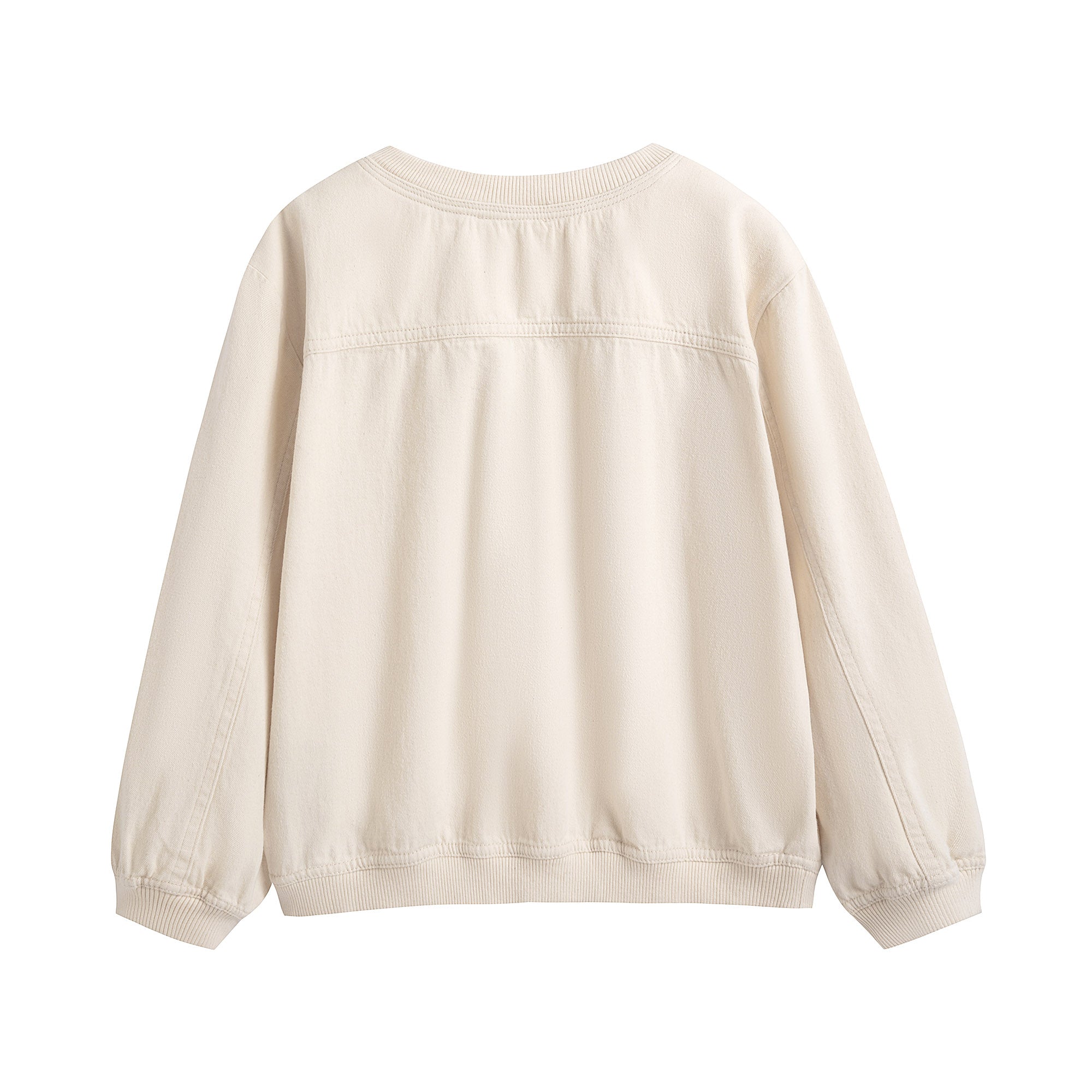 Boys & Girls White Cotton Sweatshirt