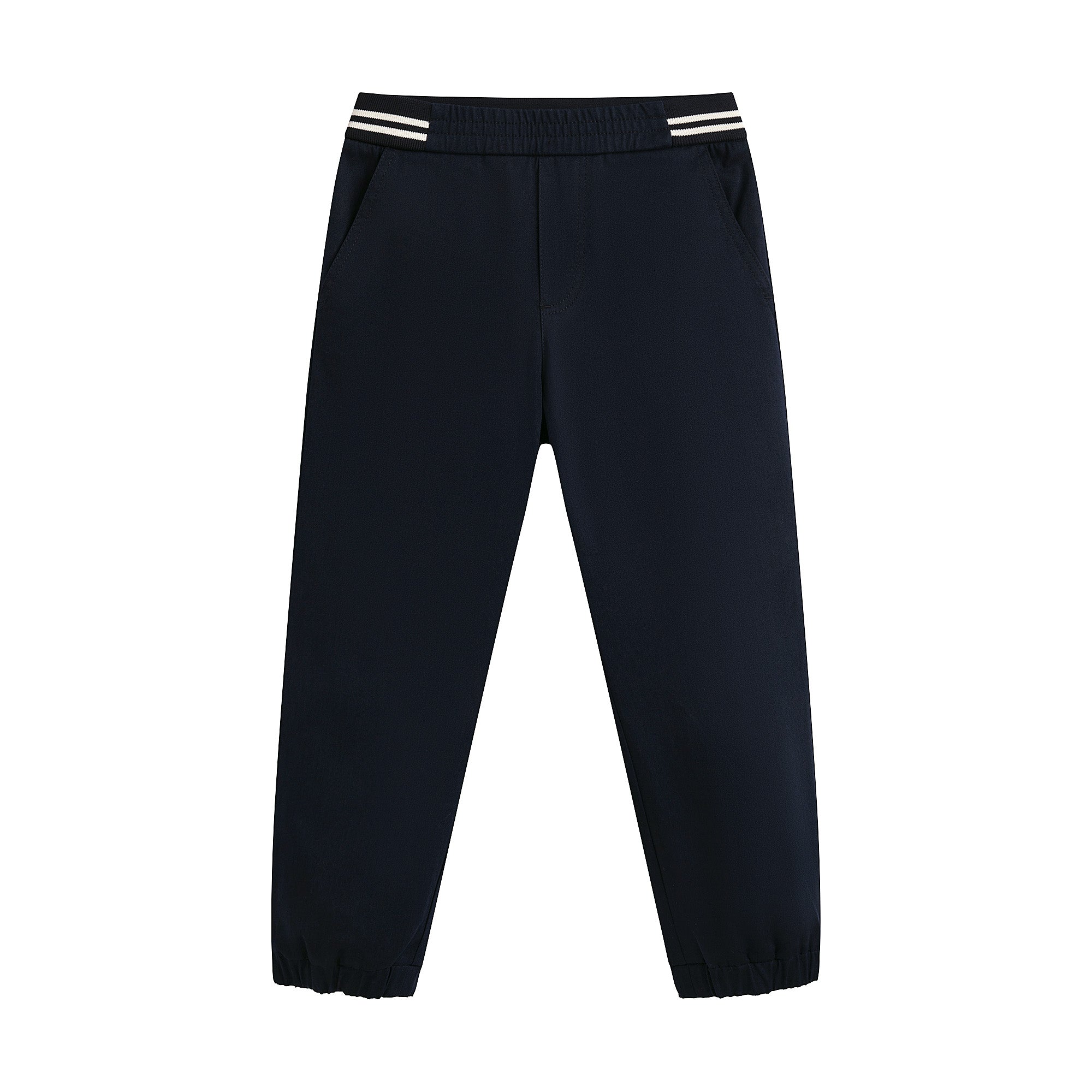 Boys Navy Cotton Trousers