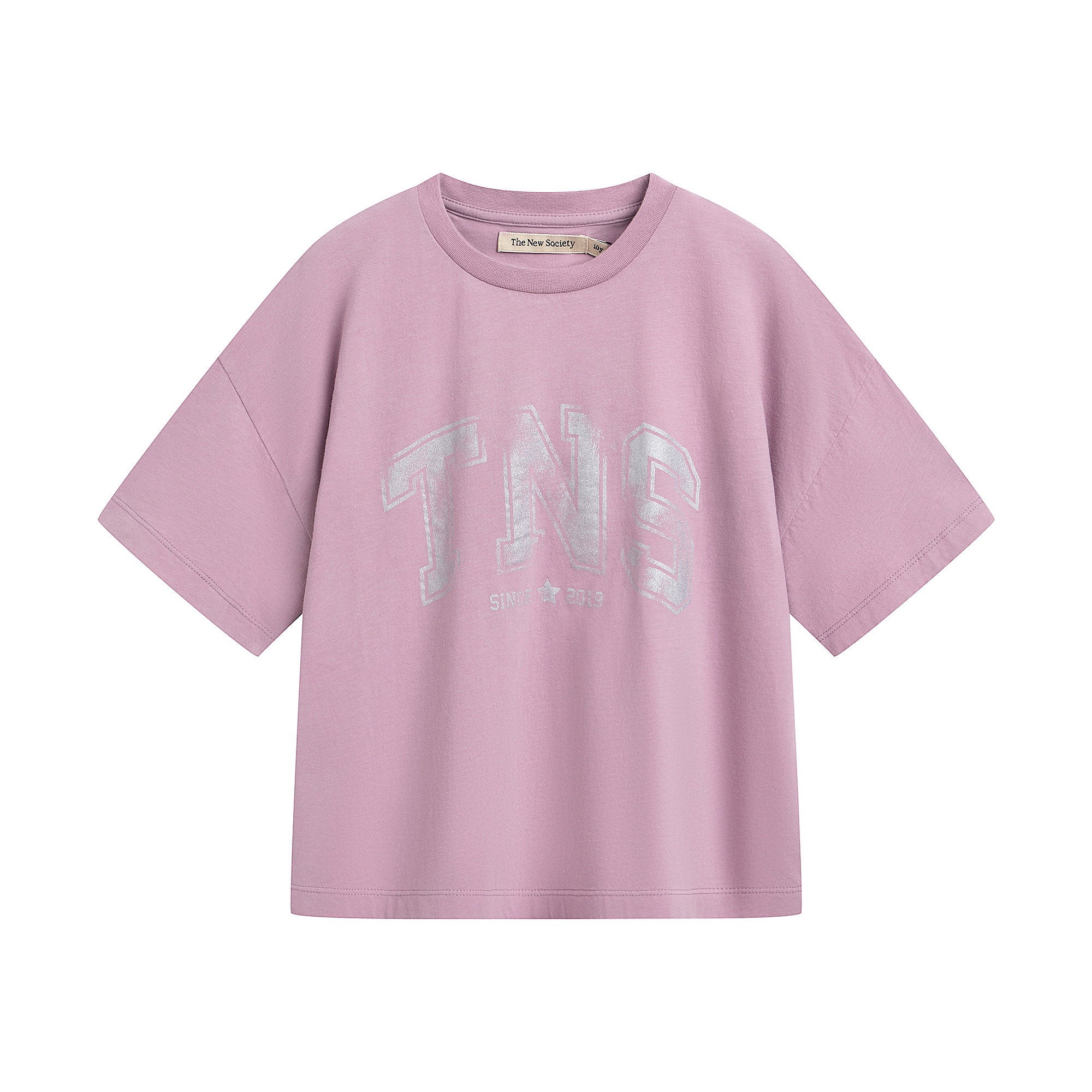 Girls Mauve Logo Cotton T-Shirt