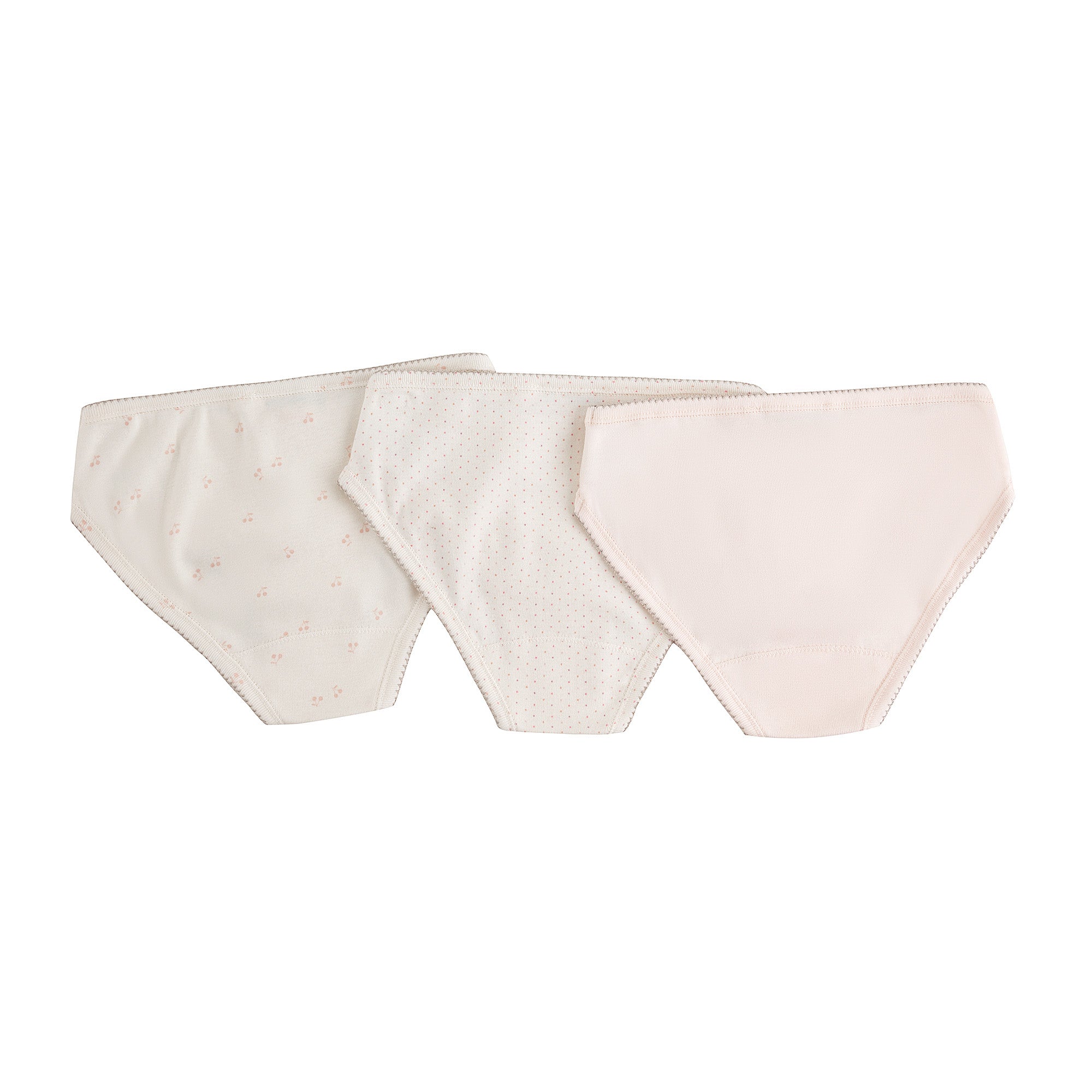 Girls Tricolor Cotton Underwear Set(3 Pack)