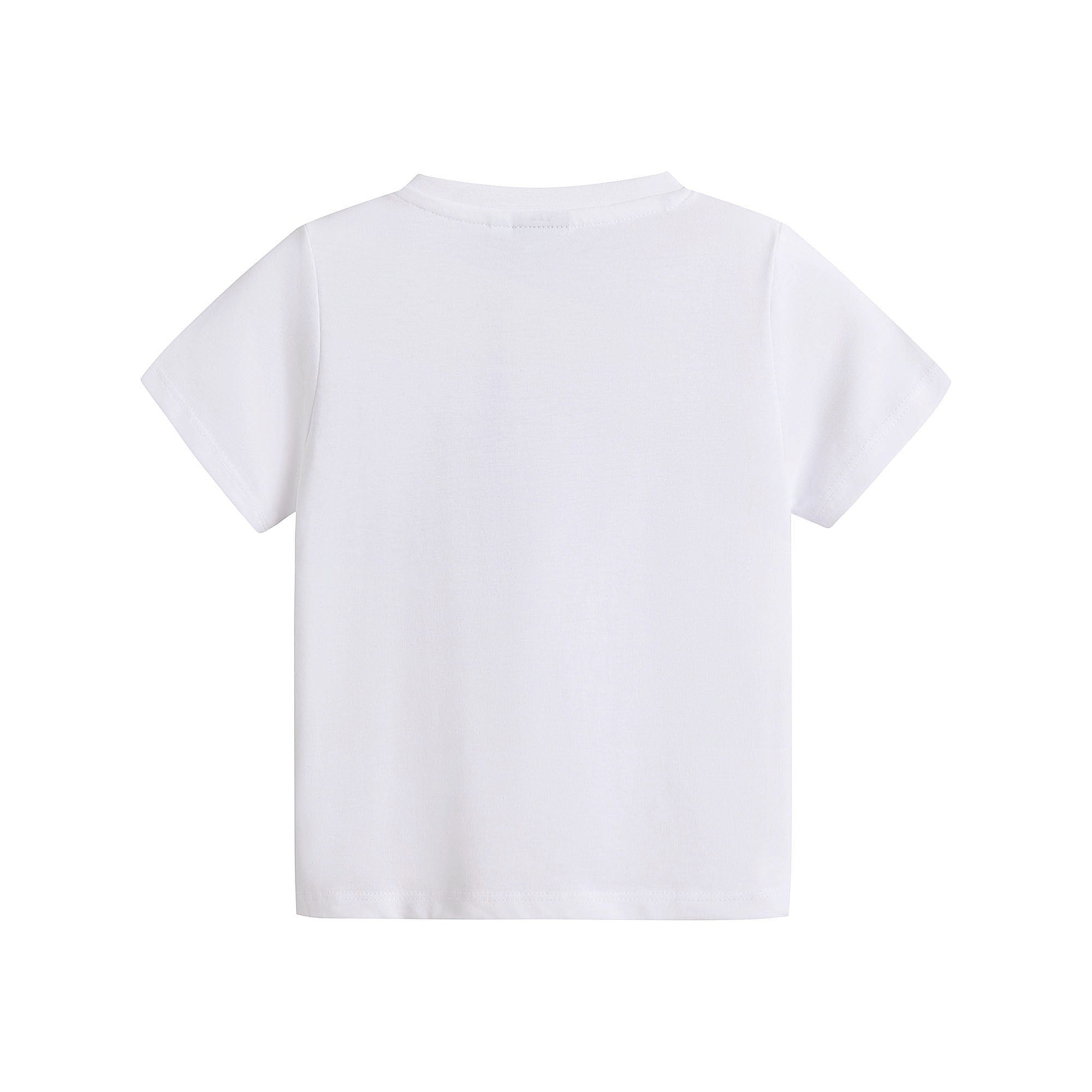 Baby Boys White Logo Cotton T-Shirt