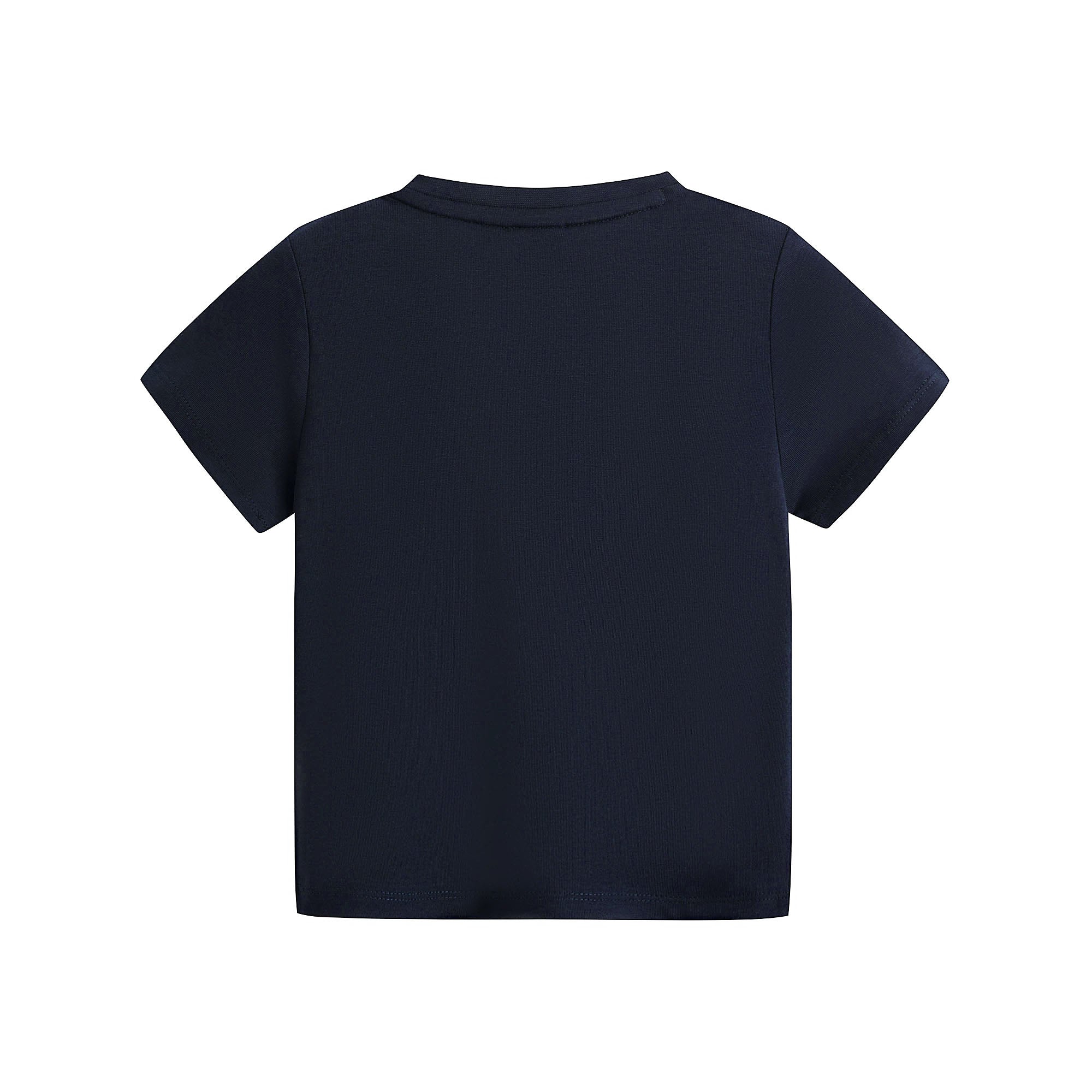 Baby Boys Blue Logo Cotton T-Shirt