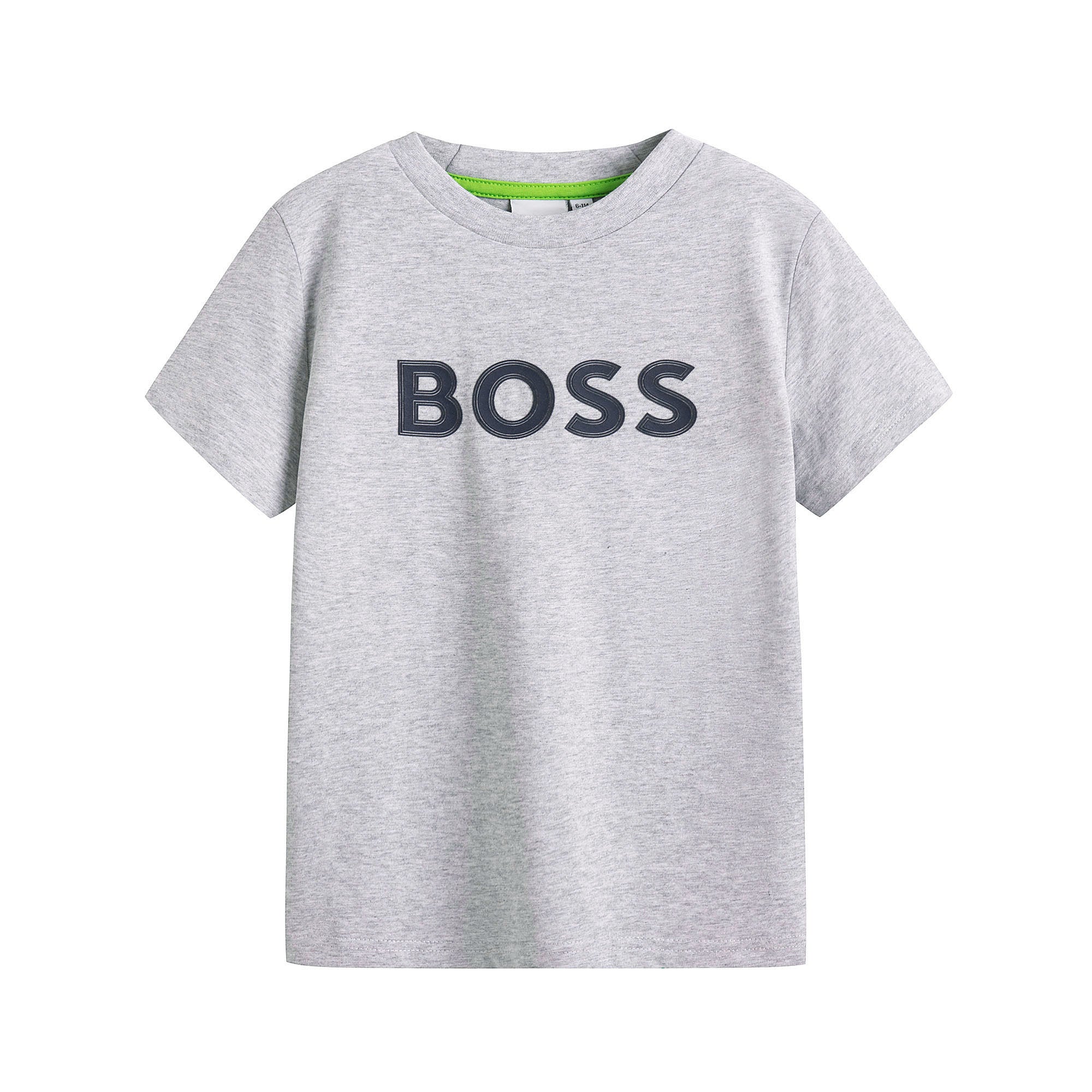 Boys Grey Logo Cotton T-Shirt