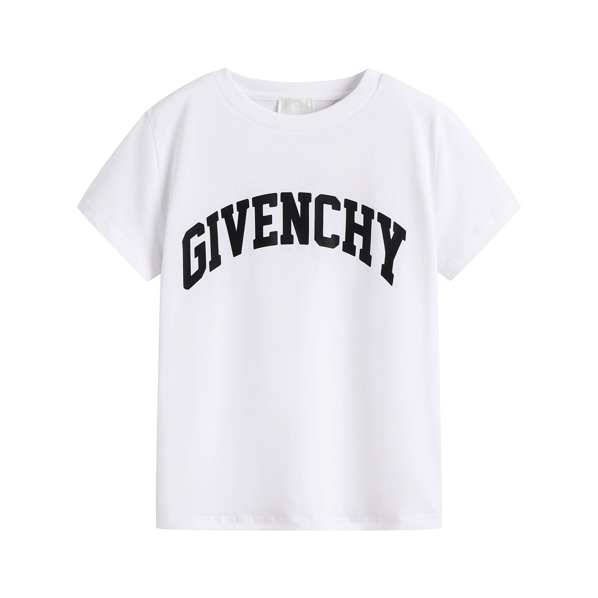 Boys White Logo Cotton T-Shirt