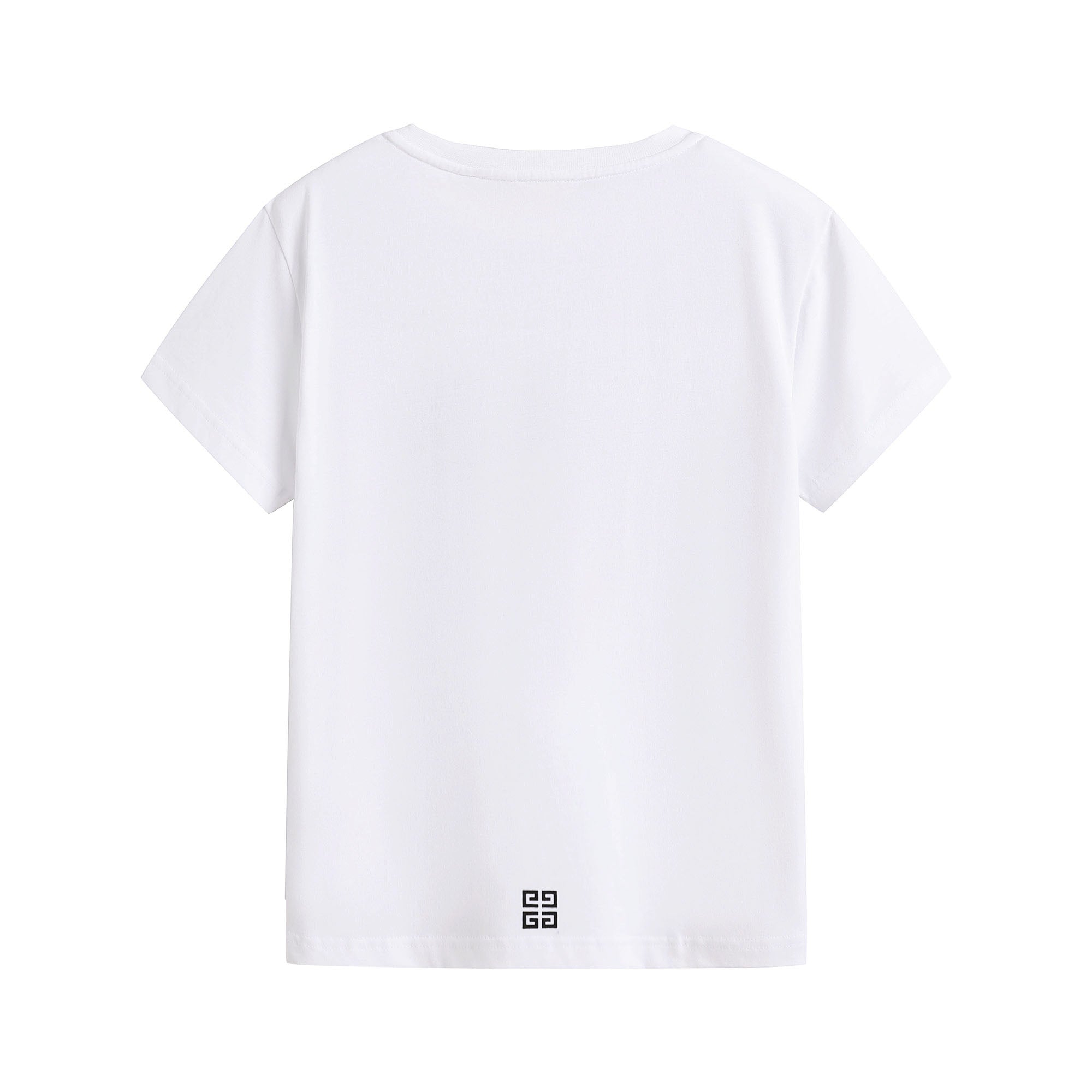 Boys White Logo Cotton T-Shirt