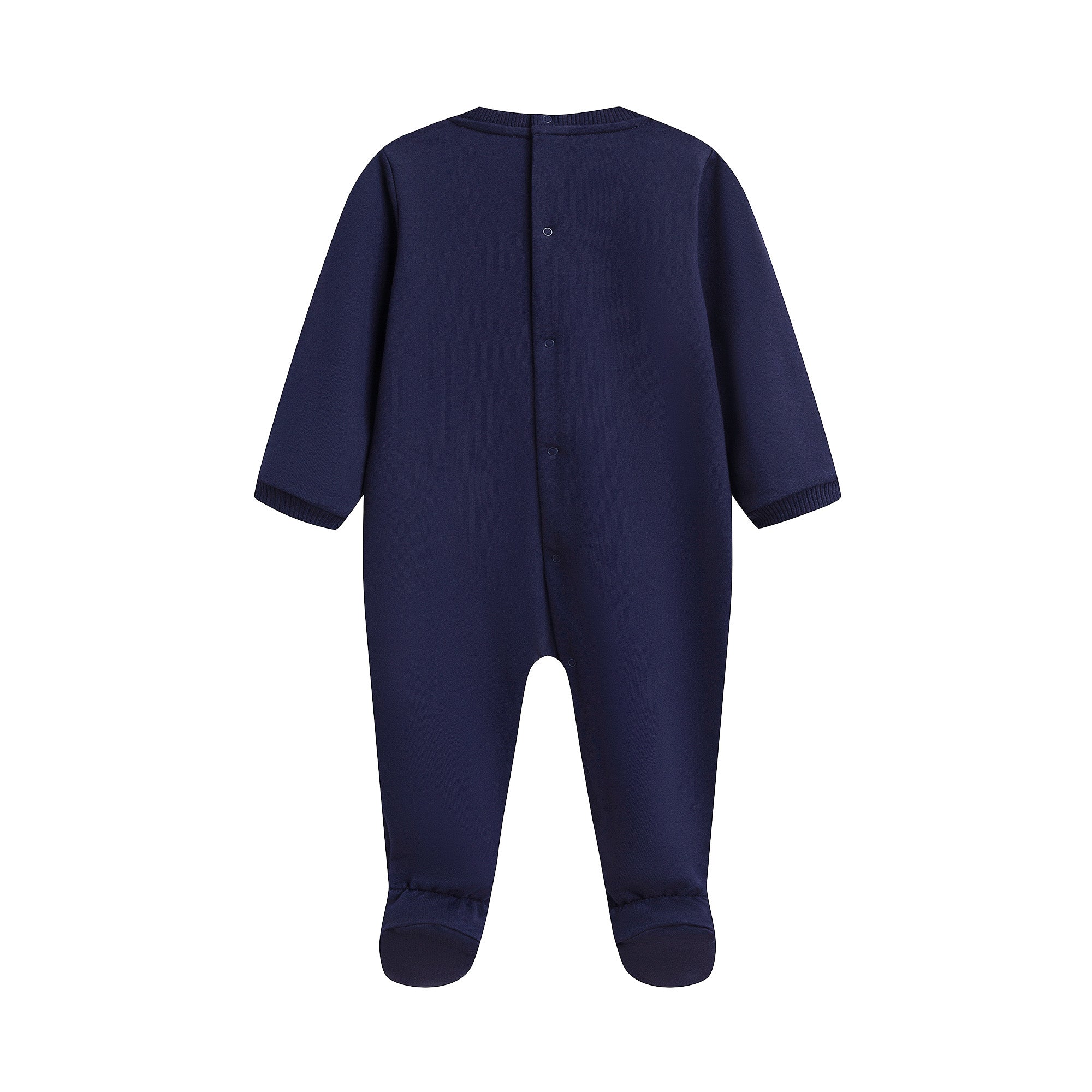 Baby Boys & Girls Navy Bear Printed Cotton Babysuit Gift