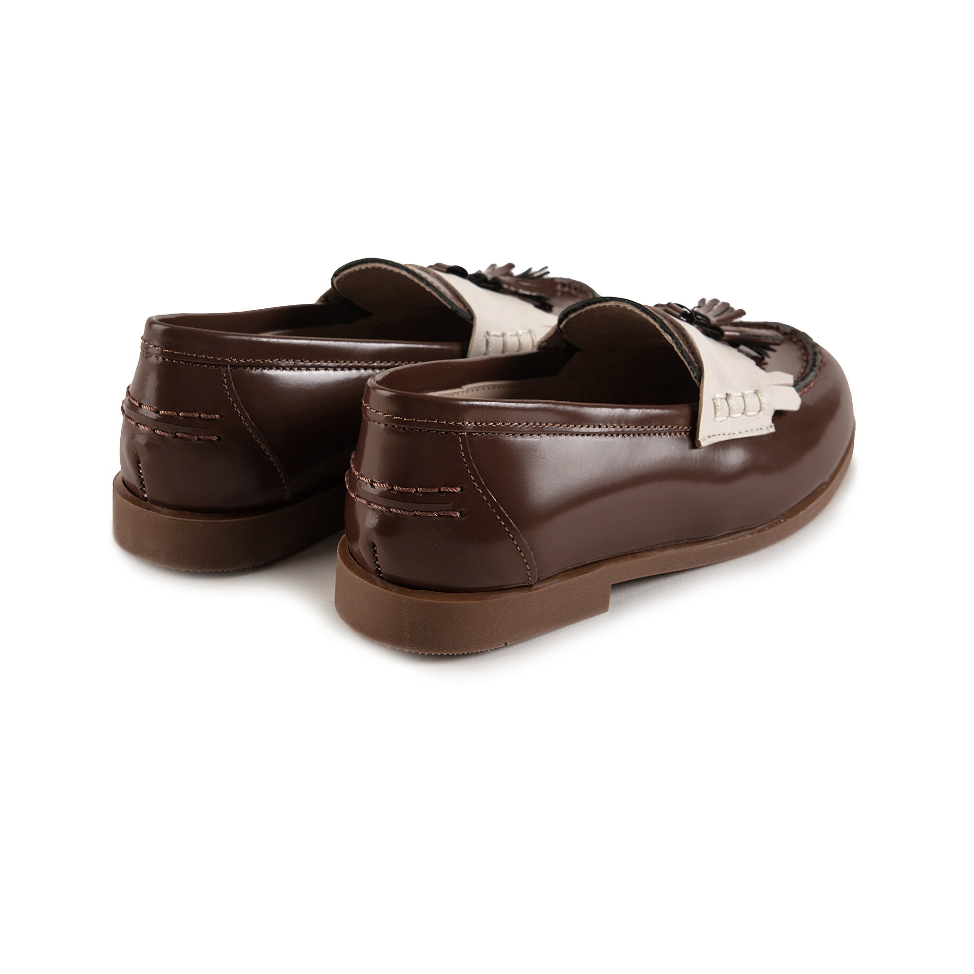 Girls Brown Tassel Loafer Shoes