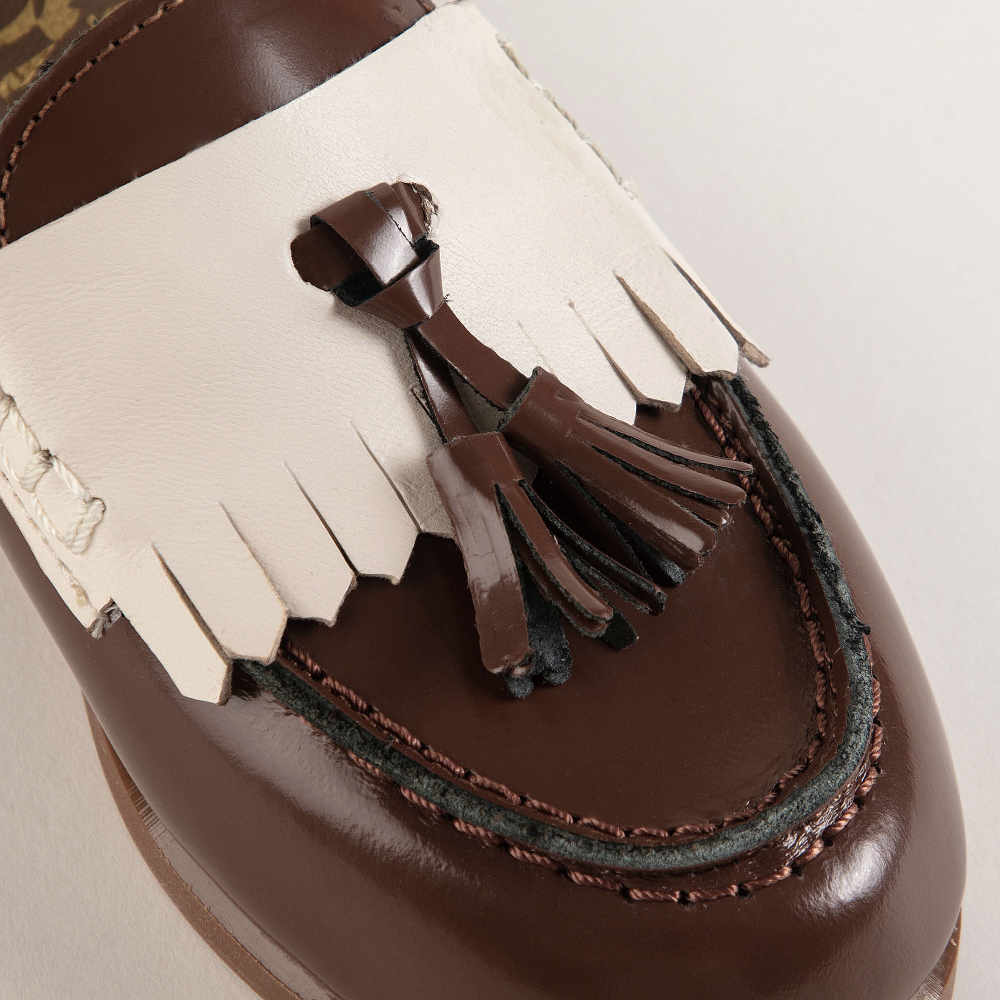 Girls Brown Tassel Loafer Shoes