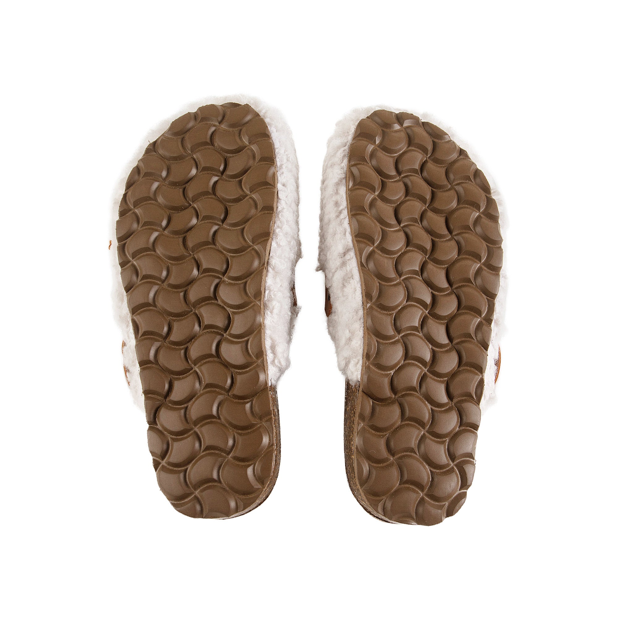 Girls White Plush Slippers