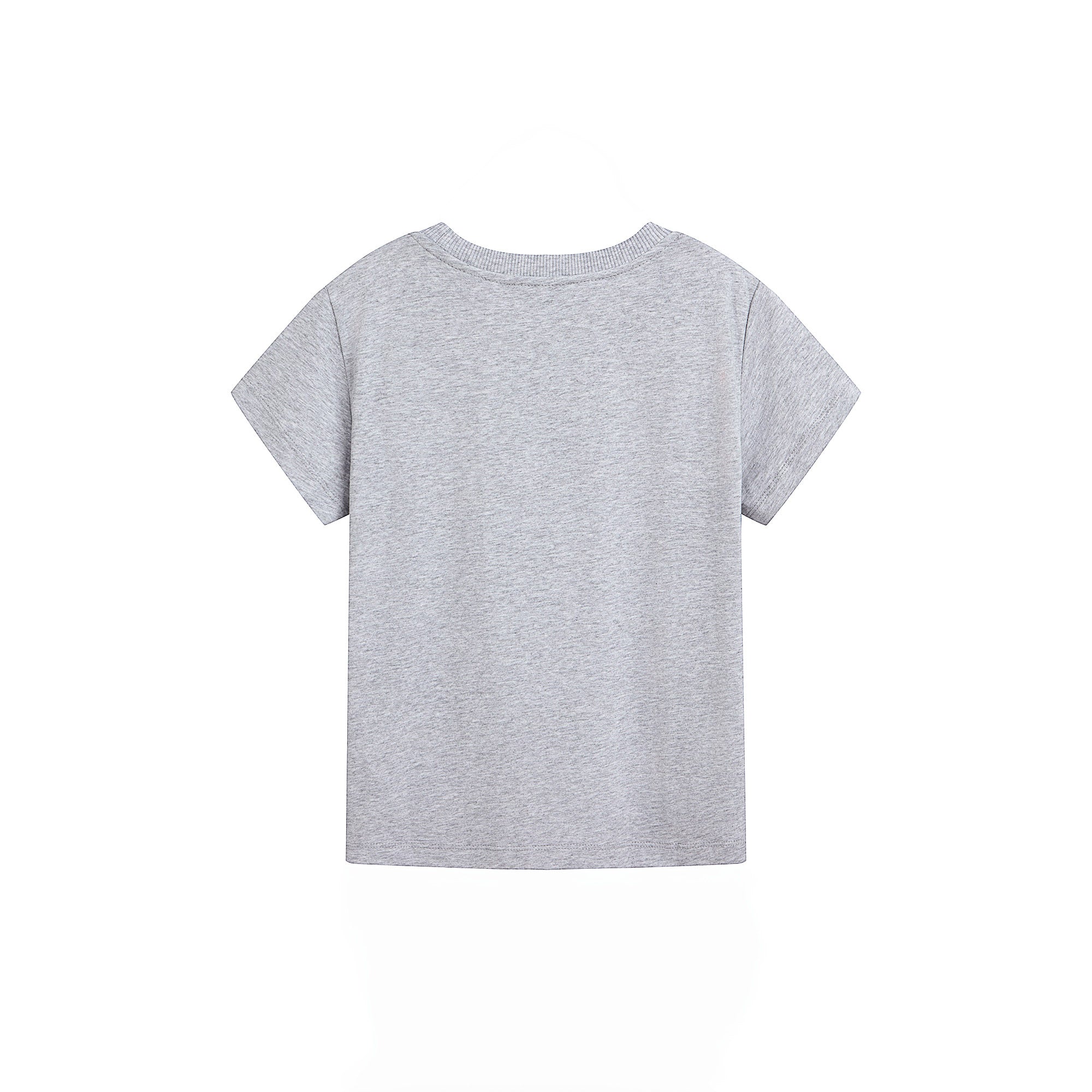 Boys & Girls Grey Cotton T-Shirt