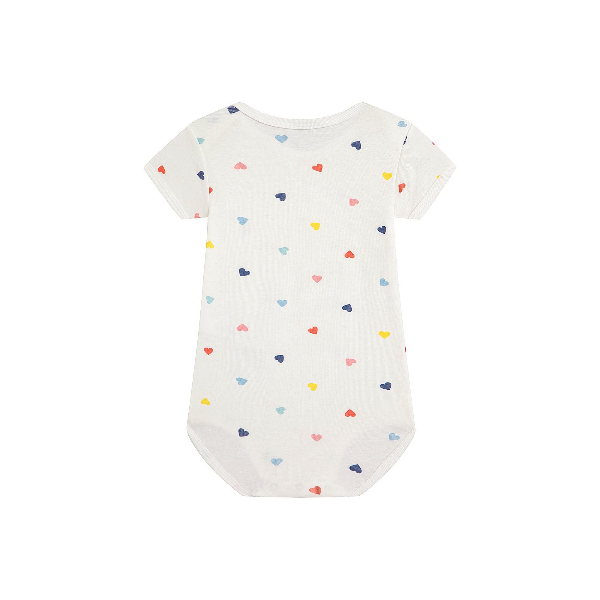 Baby Boys & Girls Multicolor Heart Cotton Babysuit