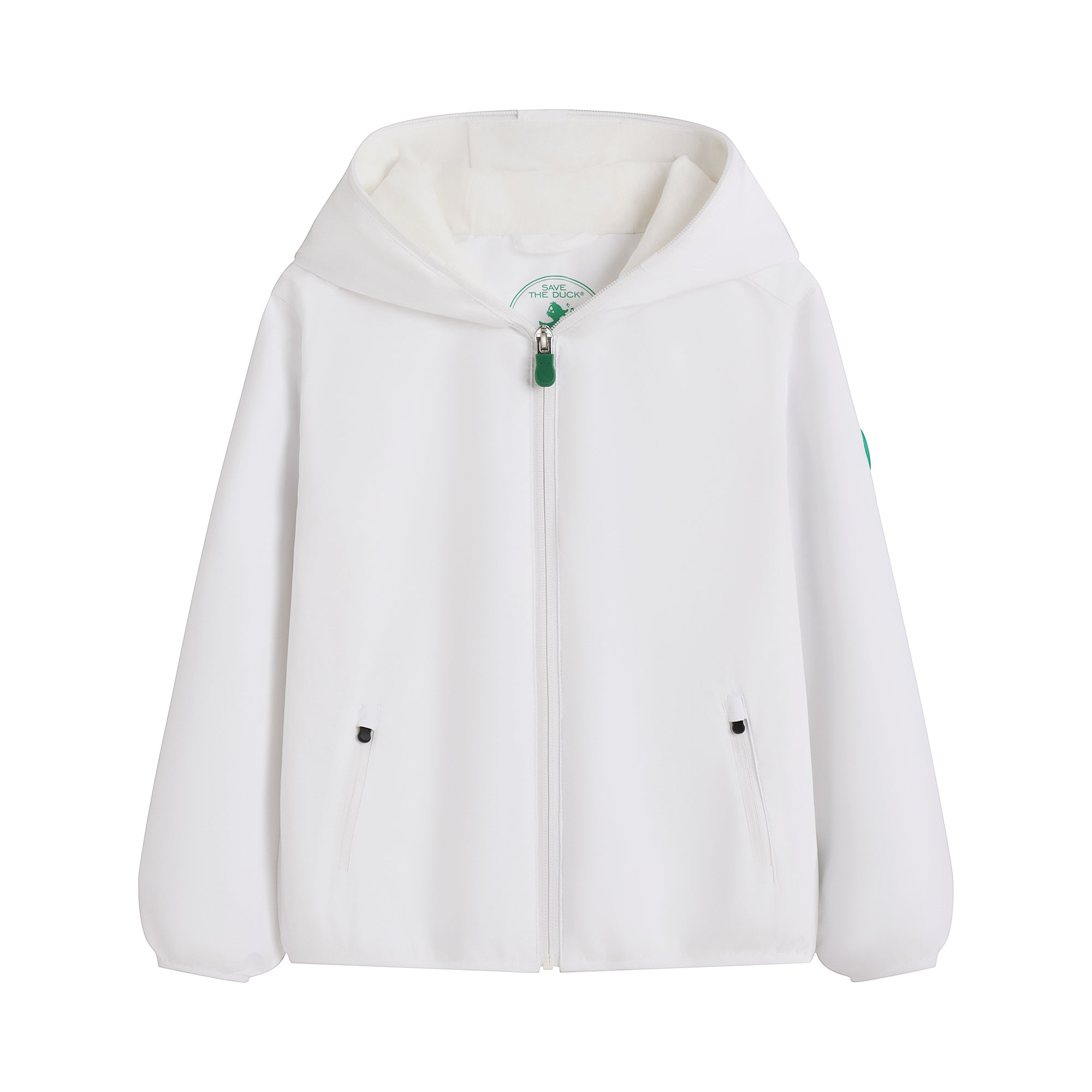 Boys & Girls White Zip-Up Jacket