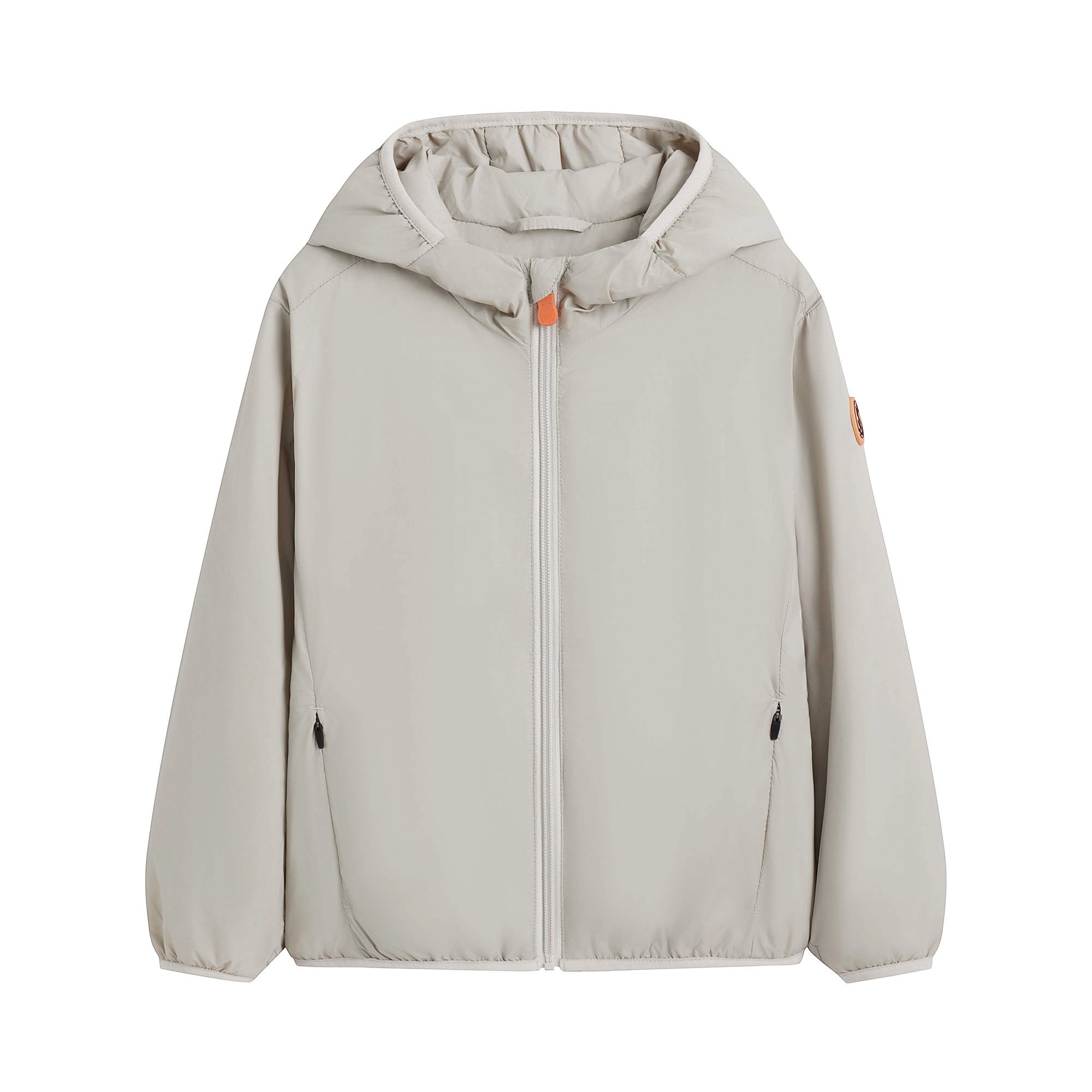 Boys & Girls Beige Hooded Padded Jacket