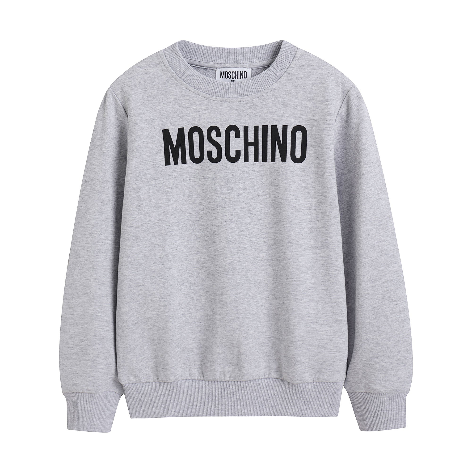 Boys & Girls Grey Logo Cotton Sweatshirt