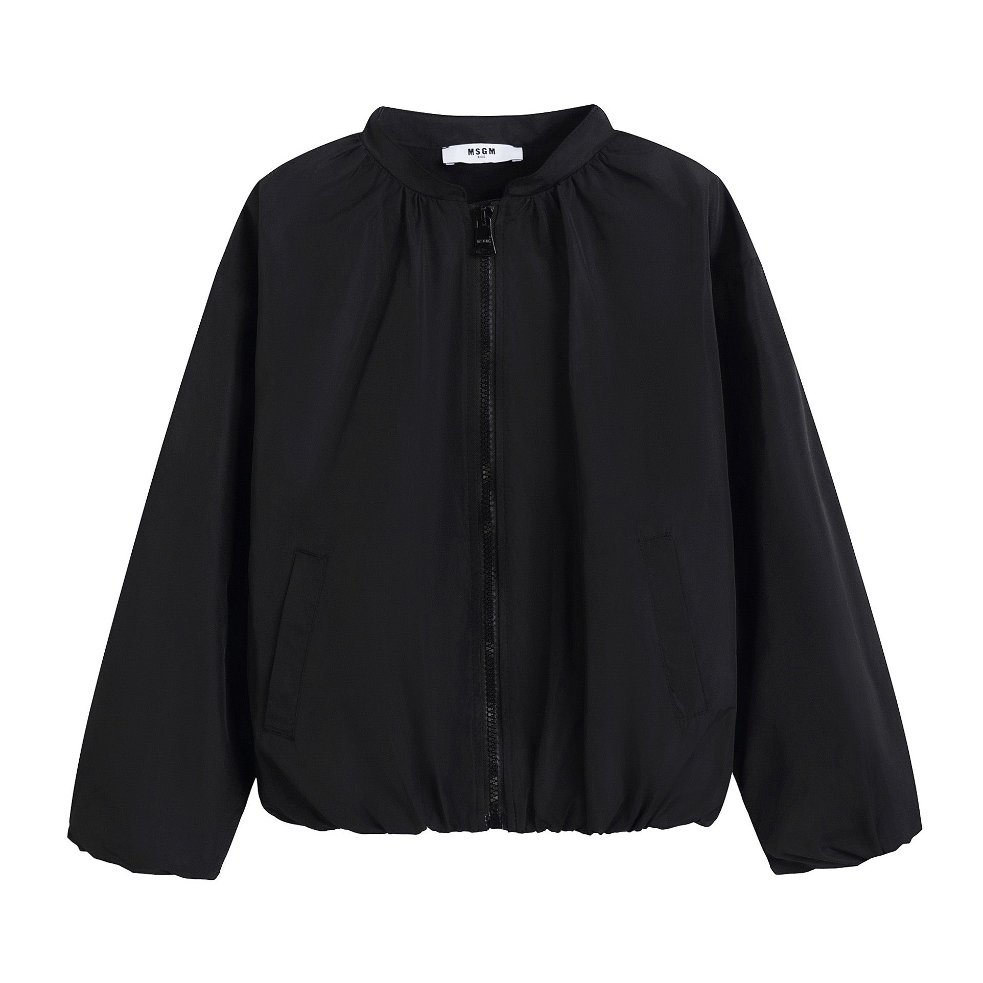 Girls Black Zip-Up Jacket