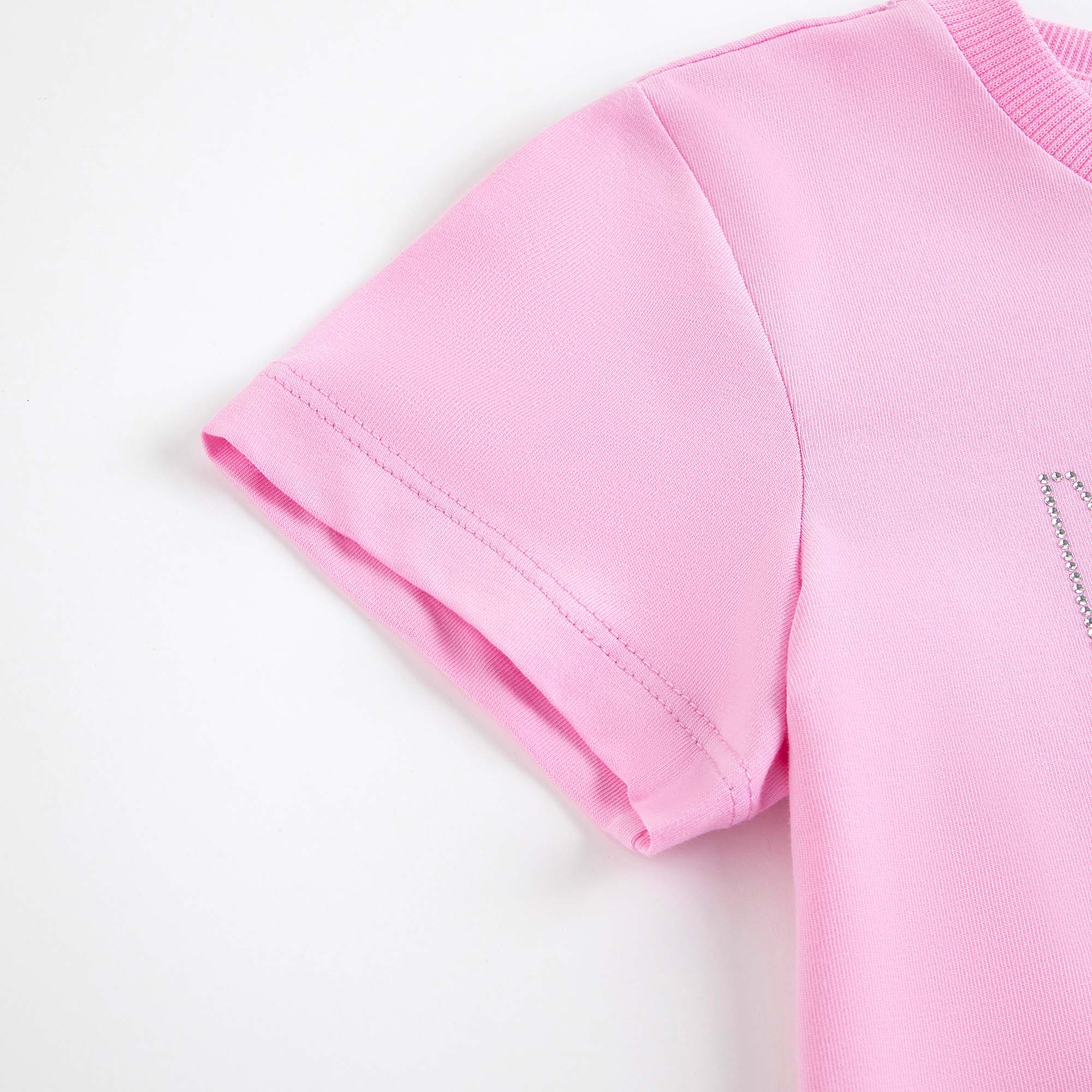 Girls Pink Logo Cotton T-Shirt