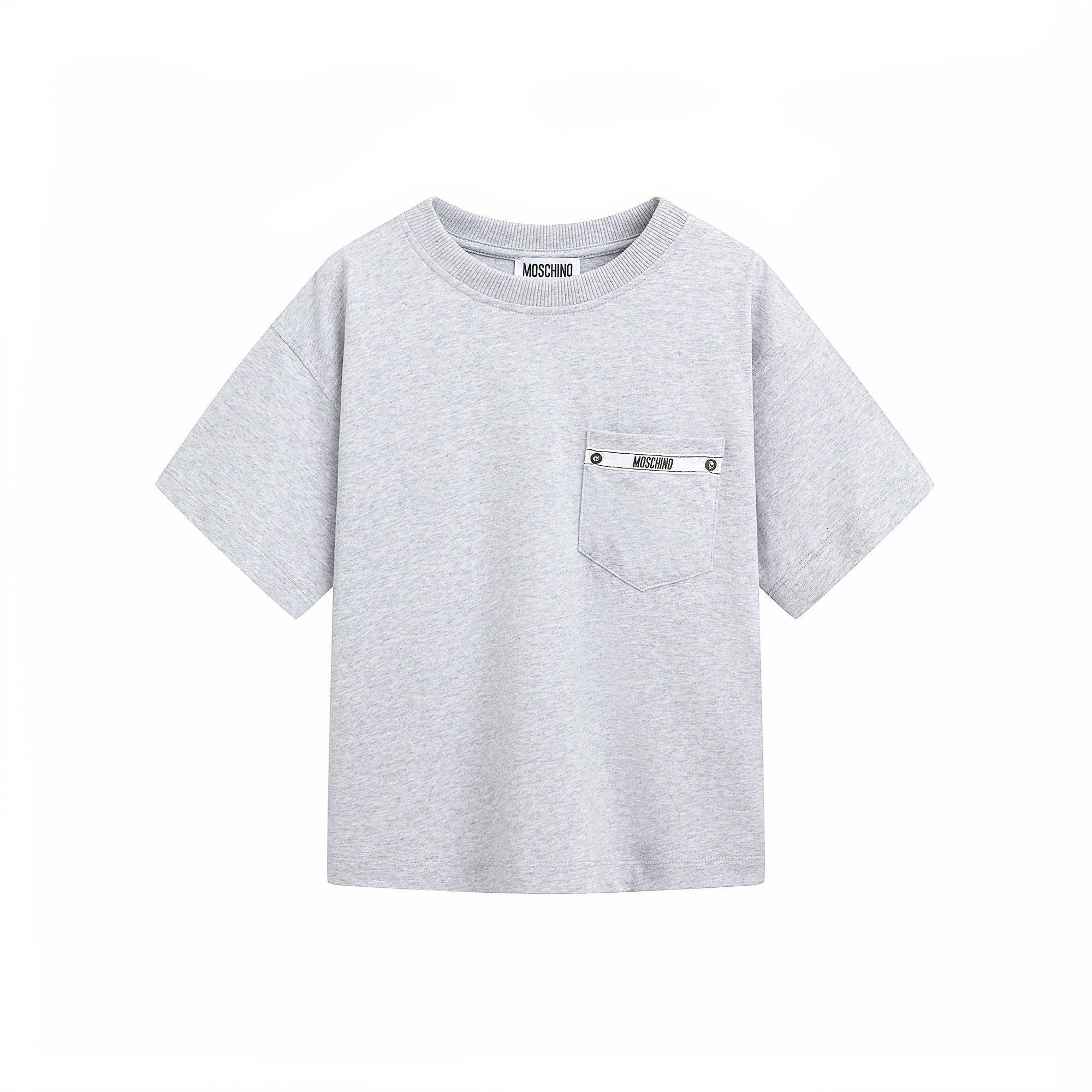 Boys Grey Cotton T-Shirt