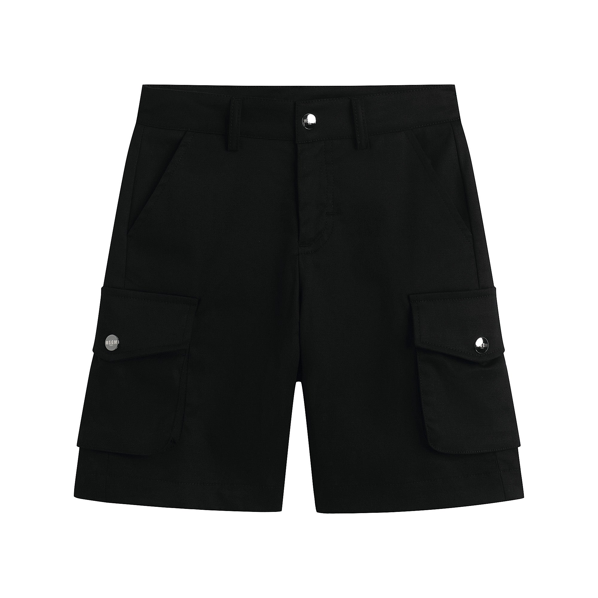 Boys & Girls Black Cotton Shorts