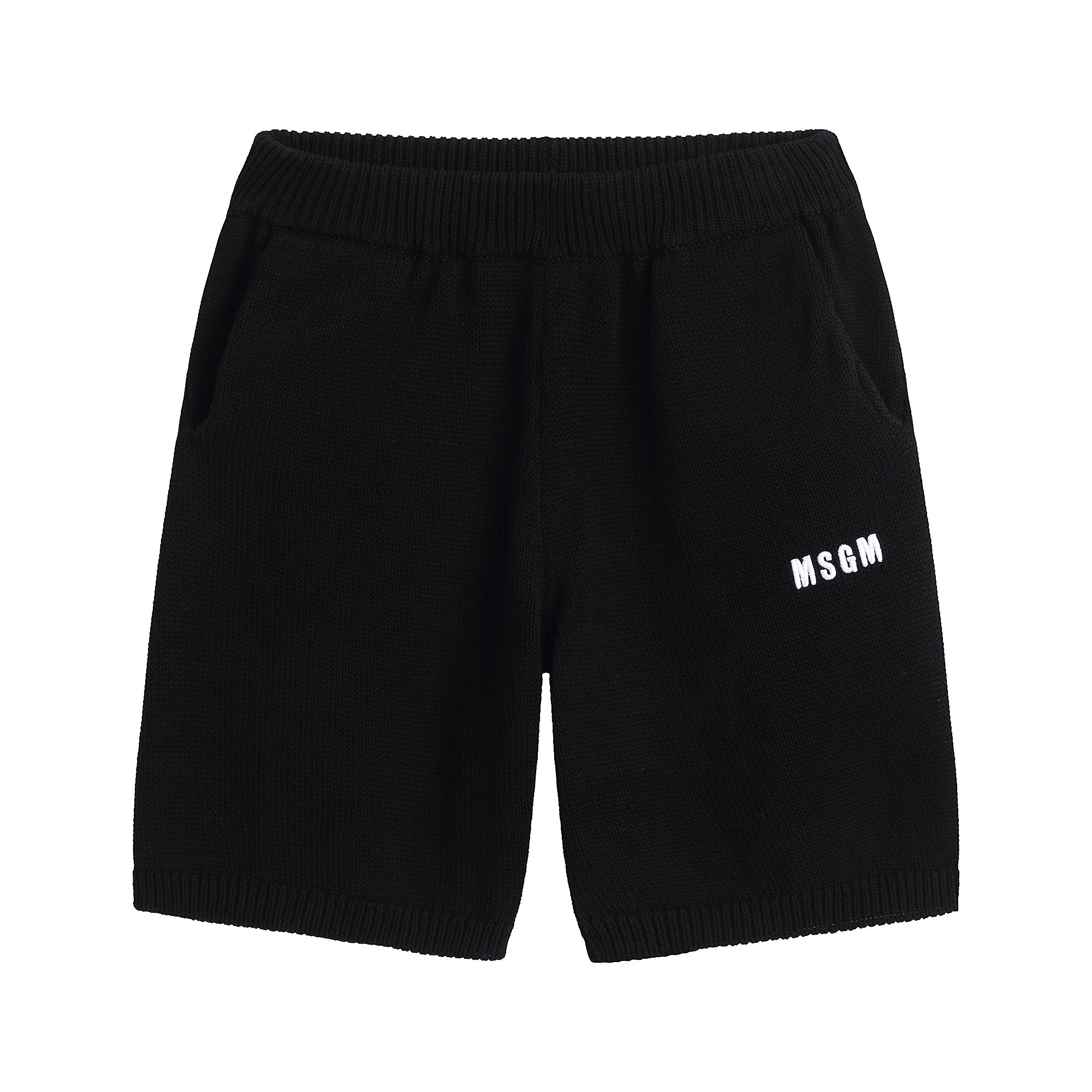 Boys & Girls Black Cotton Shorts