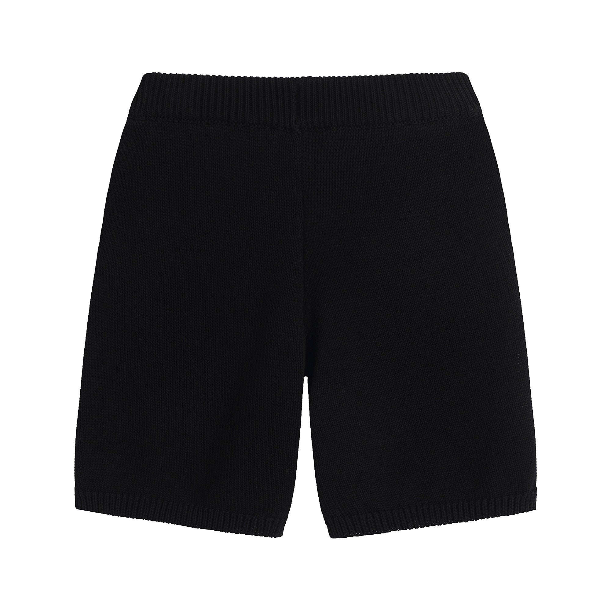 Boys & Girls Black Cotton Shorts