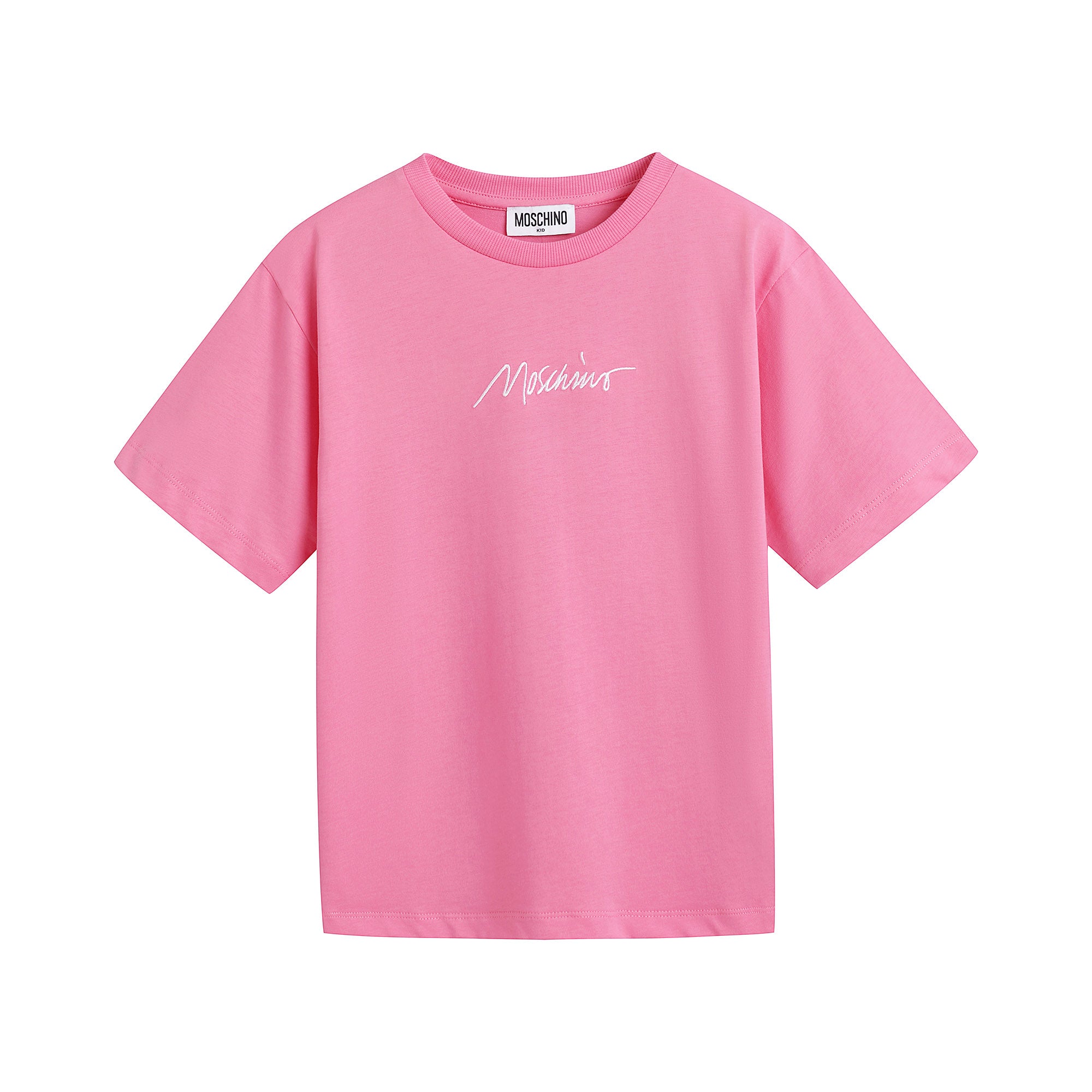 Boys & Girls Pink Cotton T-Shirt