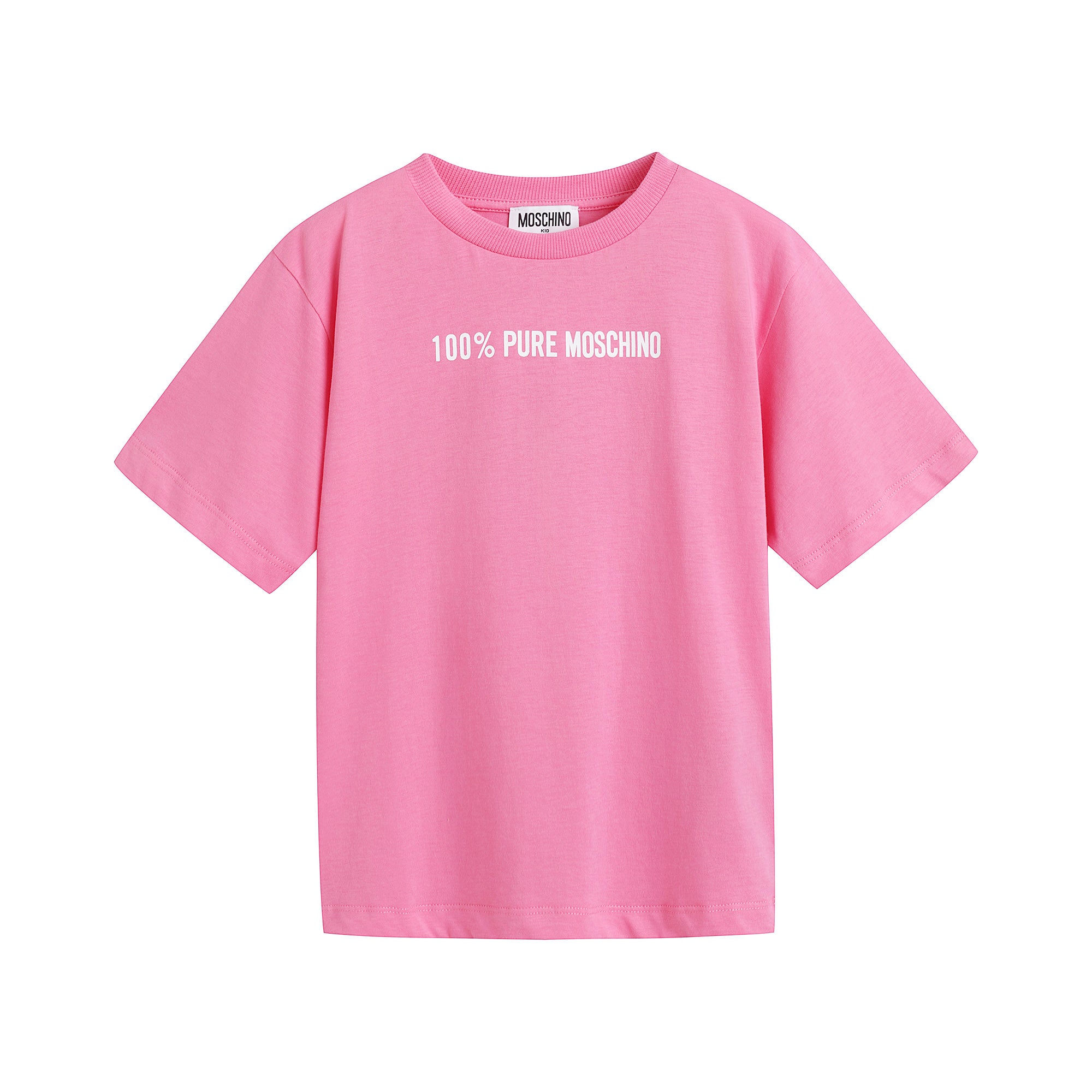 Boys & Girls Pink Logo Cotton T-Shirt