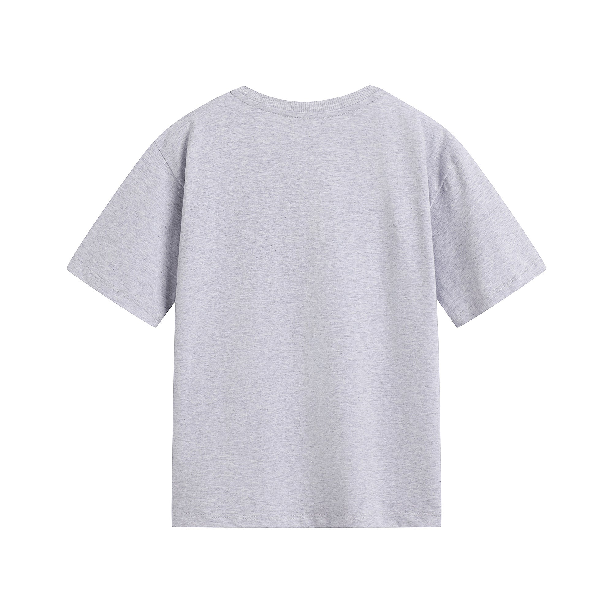 Boys & Girls Grey Printed Cotton T-Shirt