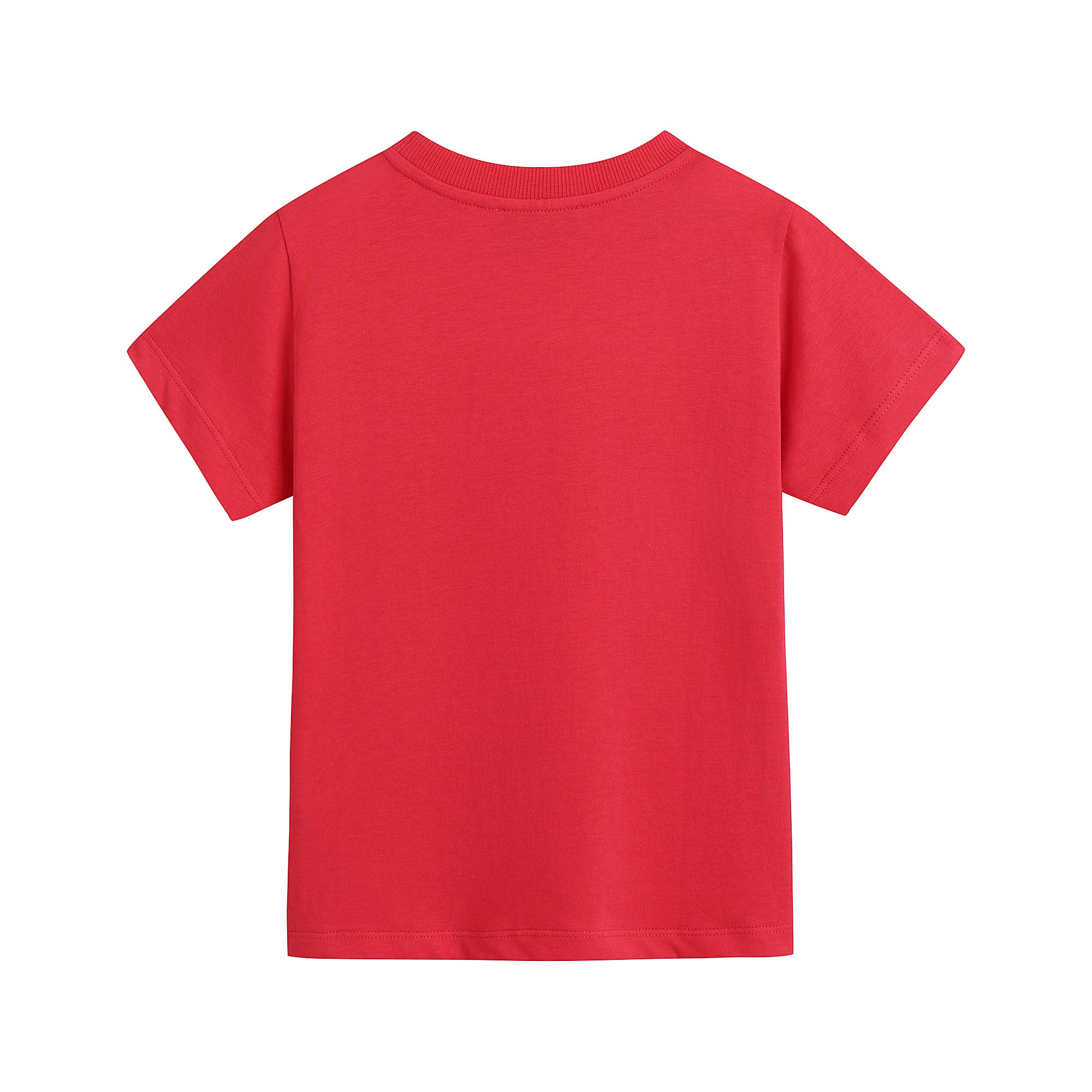 Boys & Girls Red Logo Cotton T-Shirt