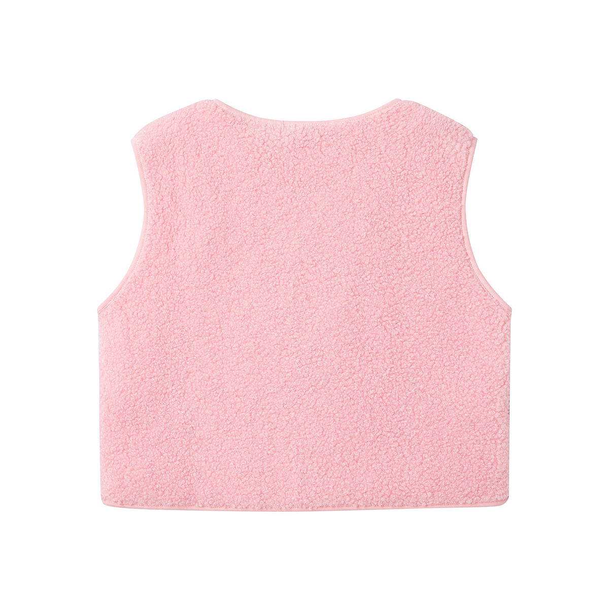 Baby Girls Pink Sherpa Gilet