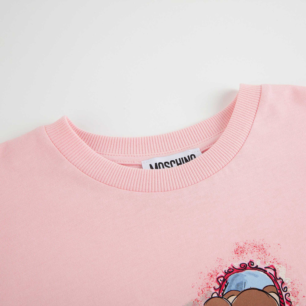 Girls Pink Printed Cotton T-Shirt