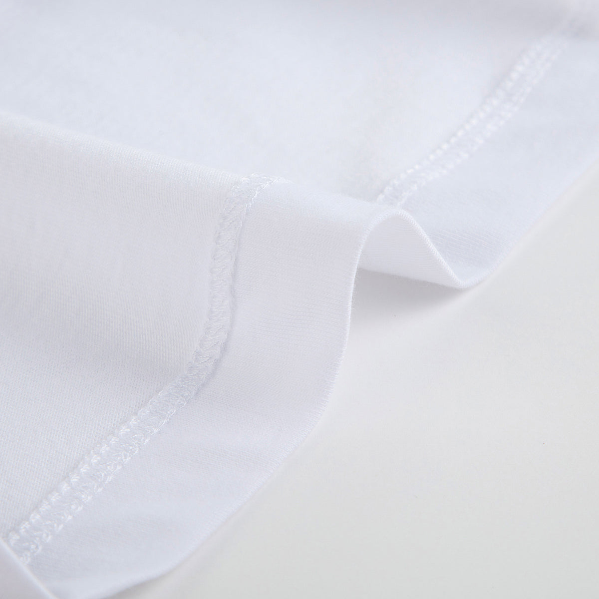 Girls White Printed Cotton T-Shirt