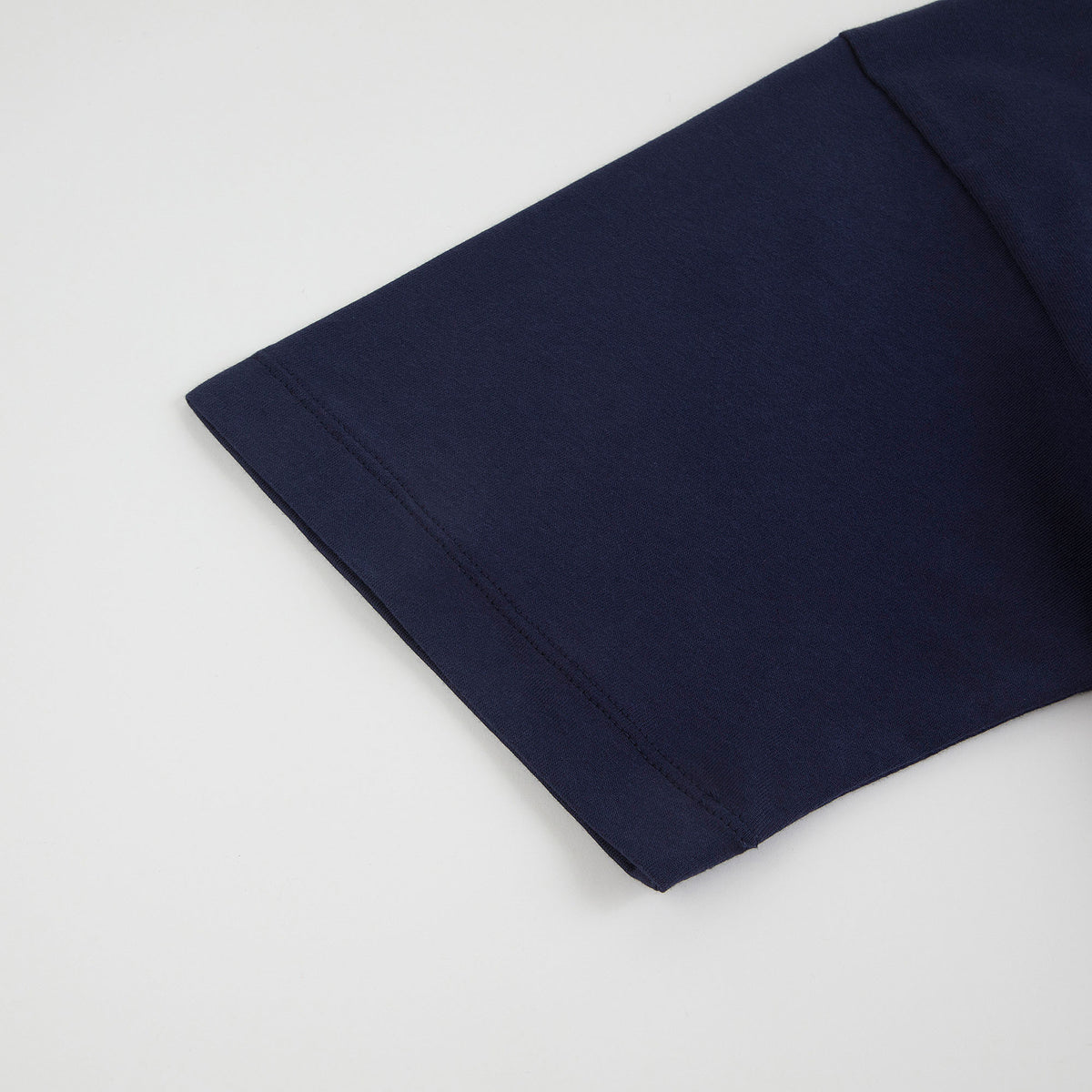 Girls Navy Printed Cotton T-Shirt