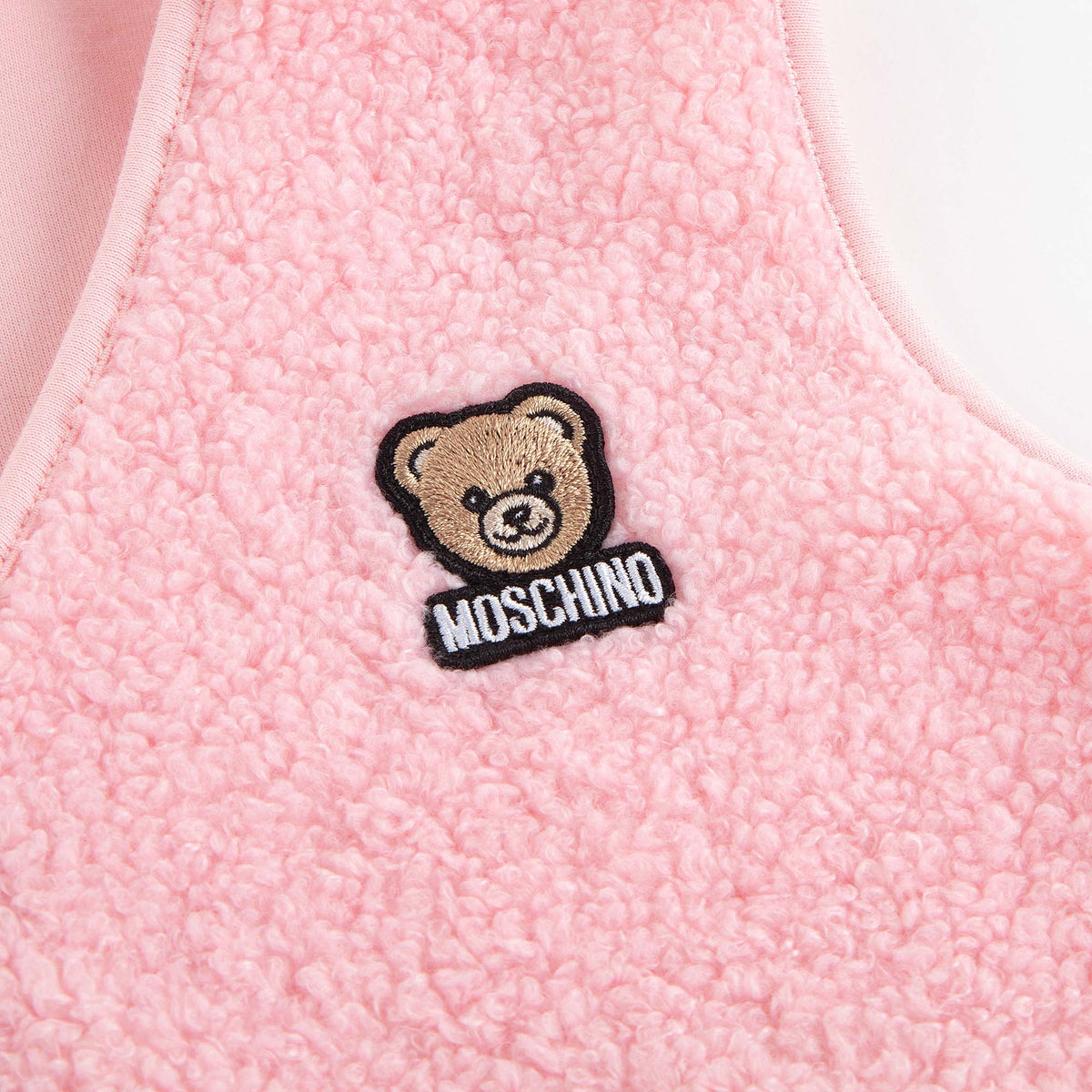 Baby Girls Pink Sherpa Gilet