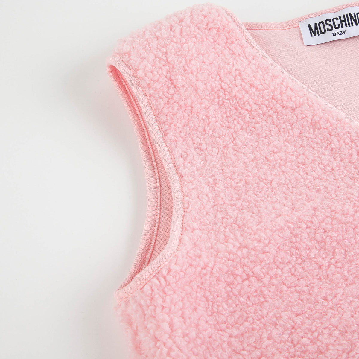 Baby Girls Pink Sherpa Gilet