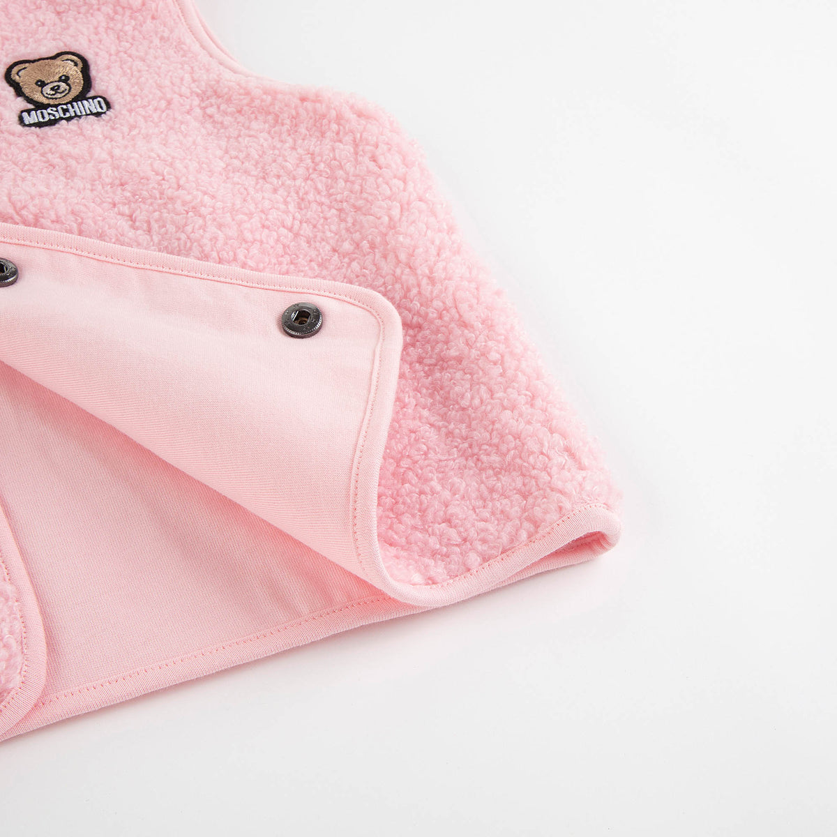 Baby Girls Pink Sherpa Gilet