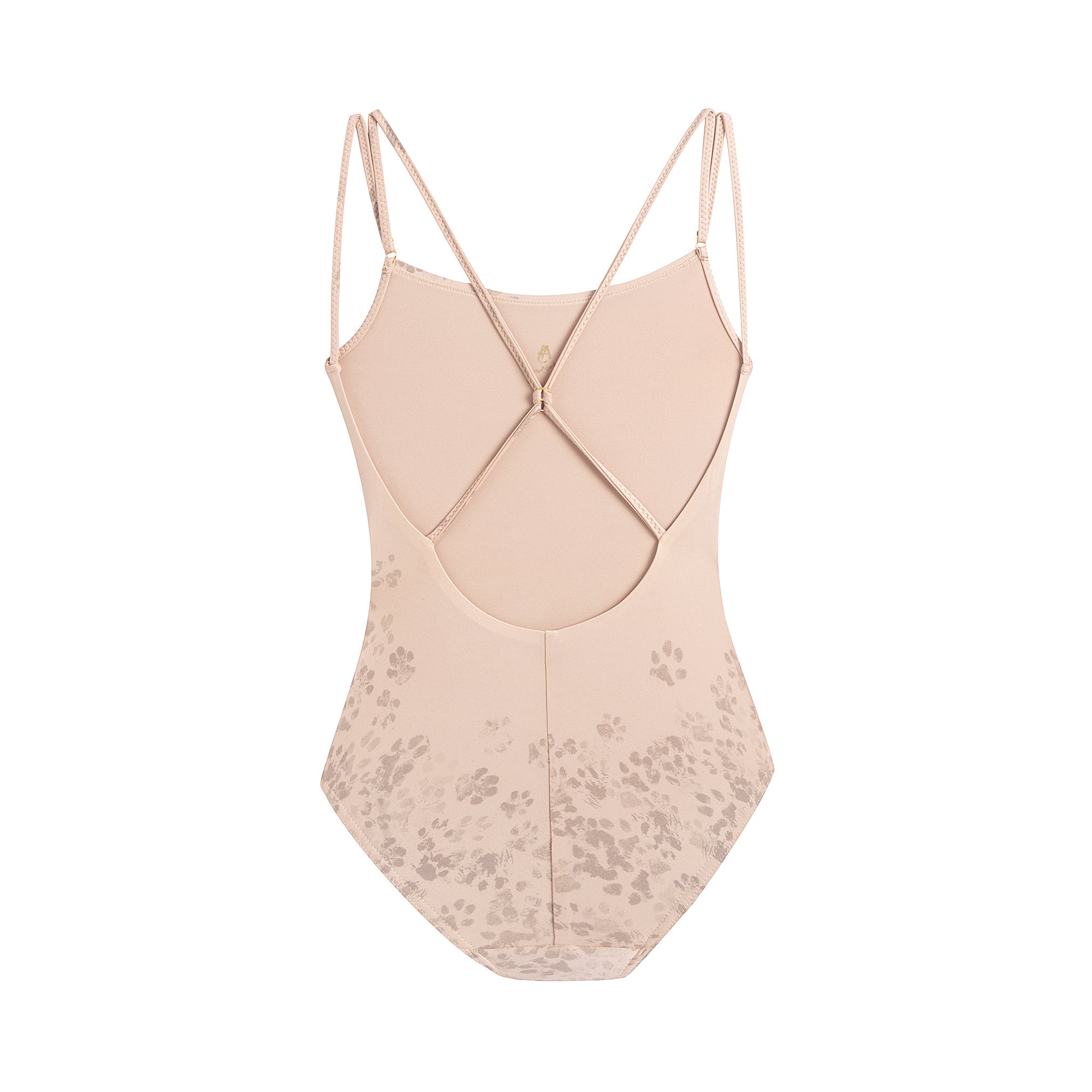 Girls Beige Printed Ballet Onesies(J231LE33VL/latte)
