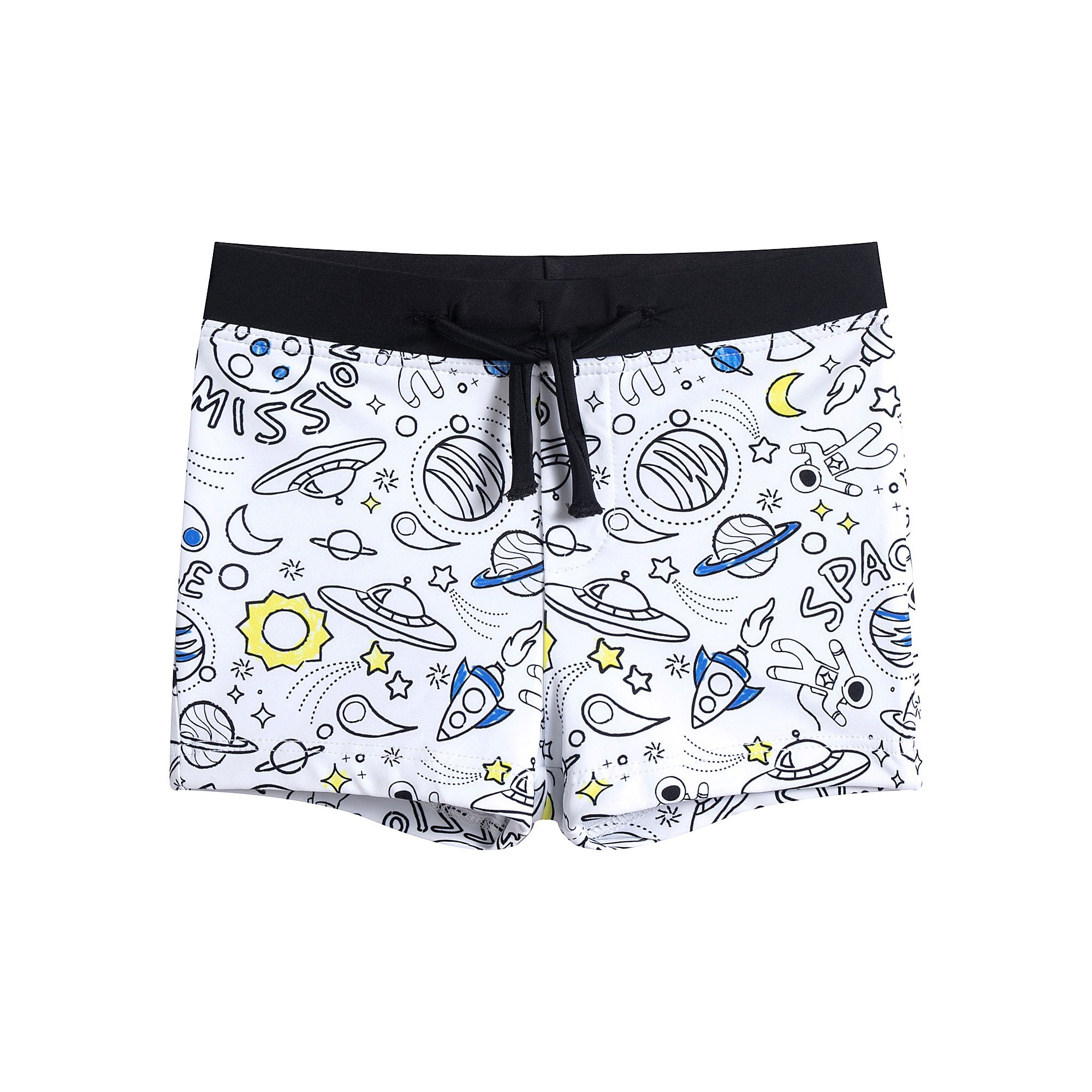 Boys White Anti-UV Swim Shorts