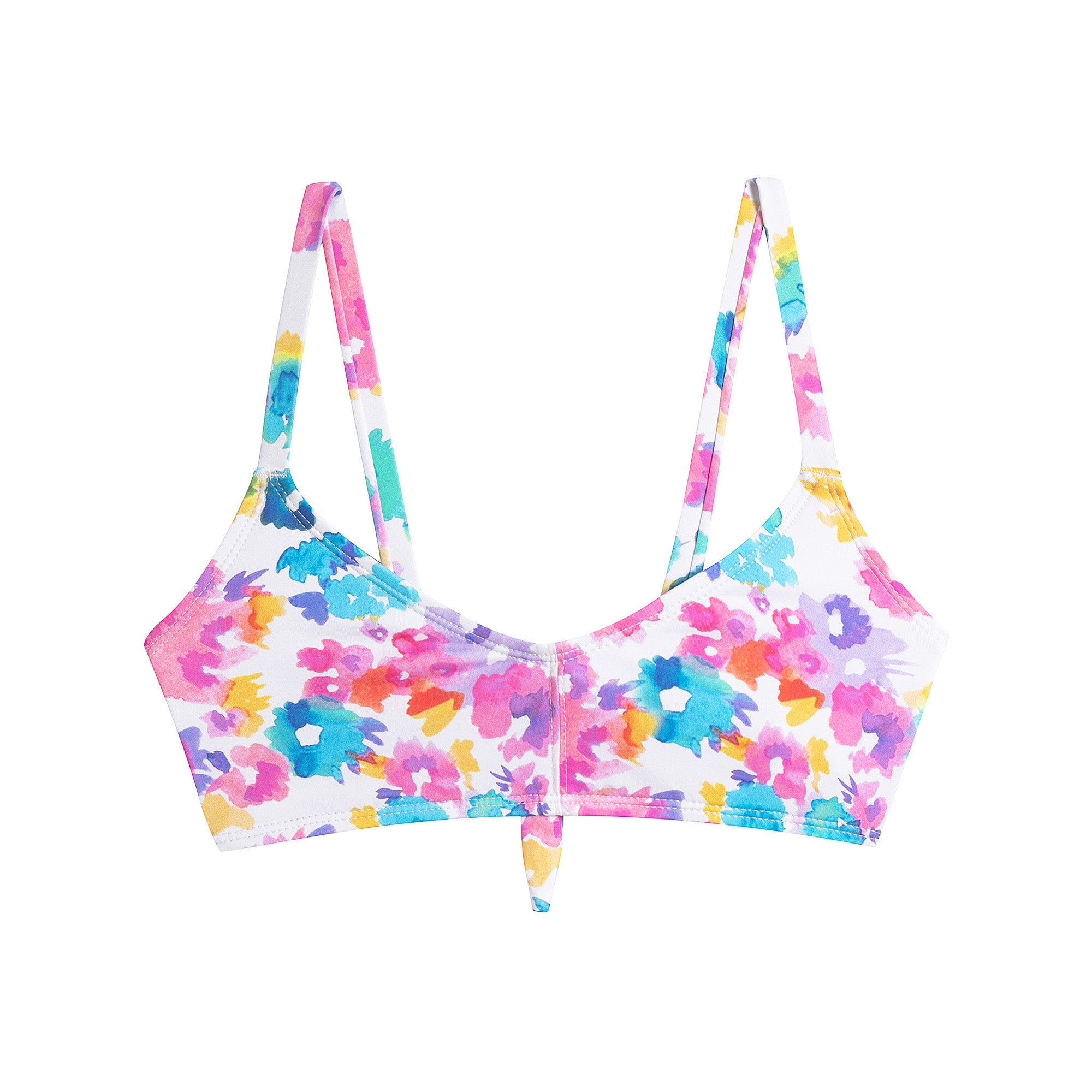 Girls Pink Floral Swimsuit
