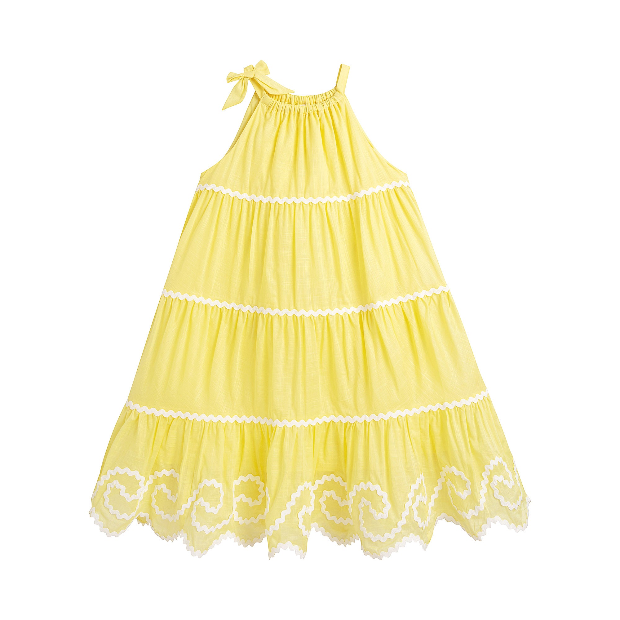 Girls Yellow Cotton Dress