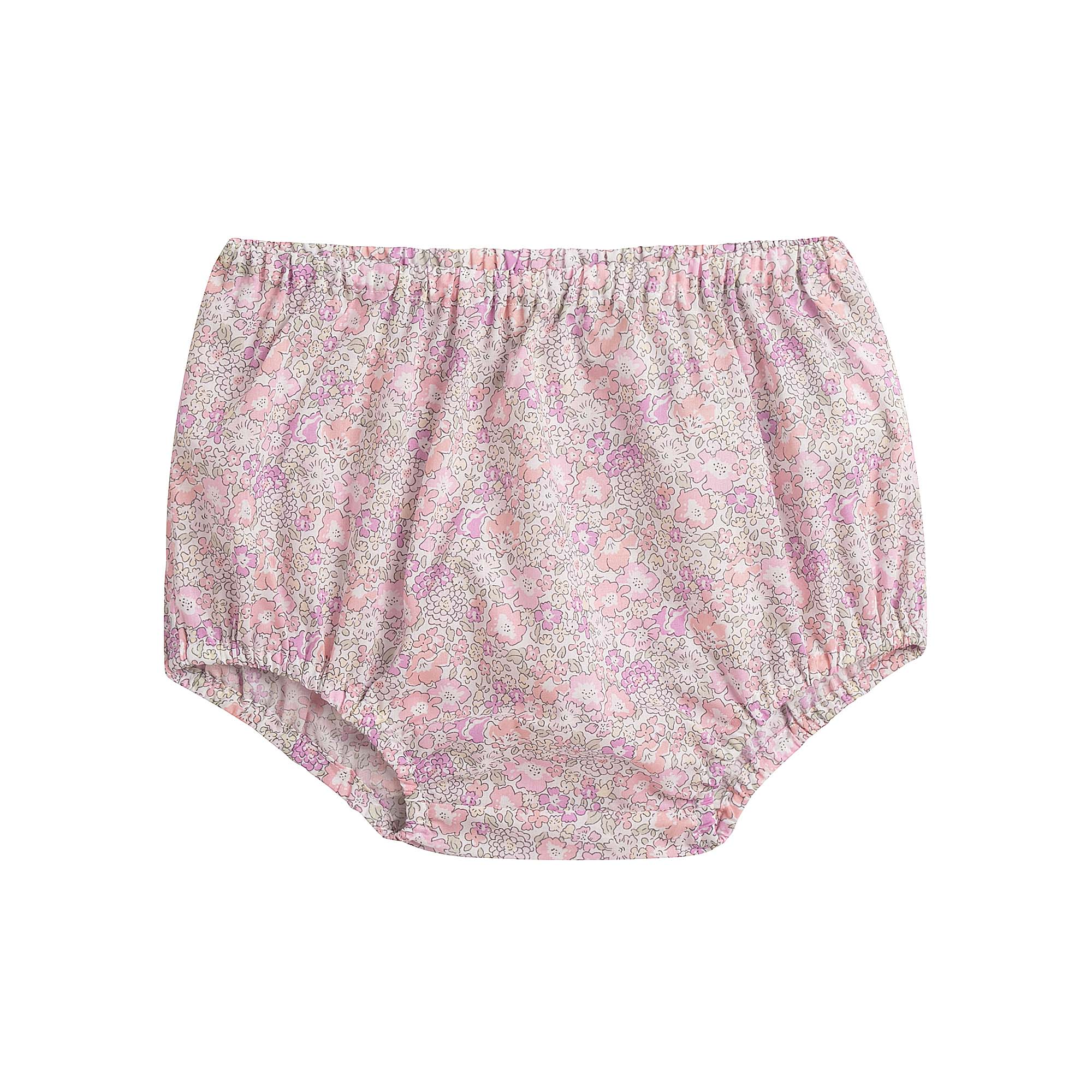 Baby Girls Pink Floral Cotton Bloomers