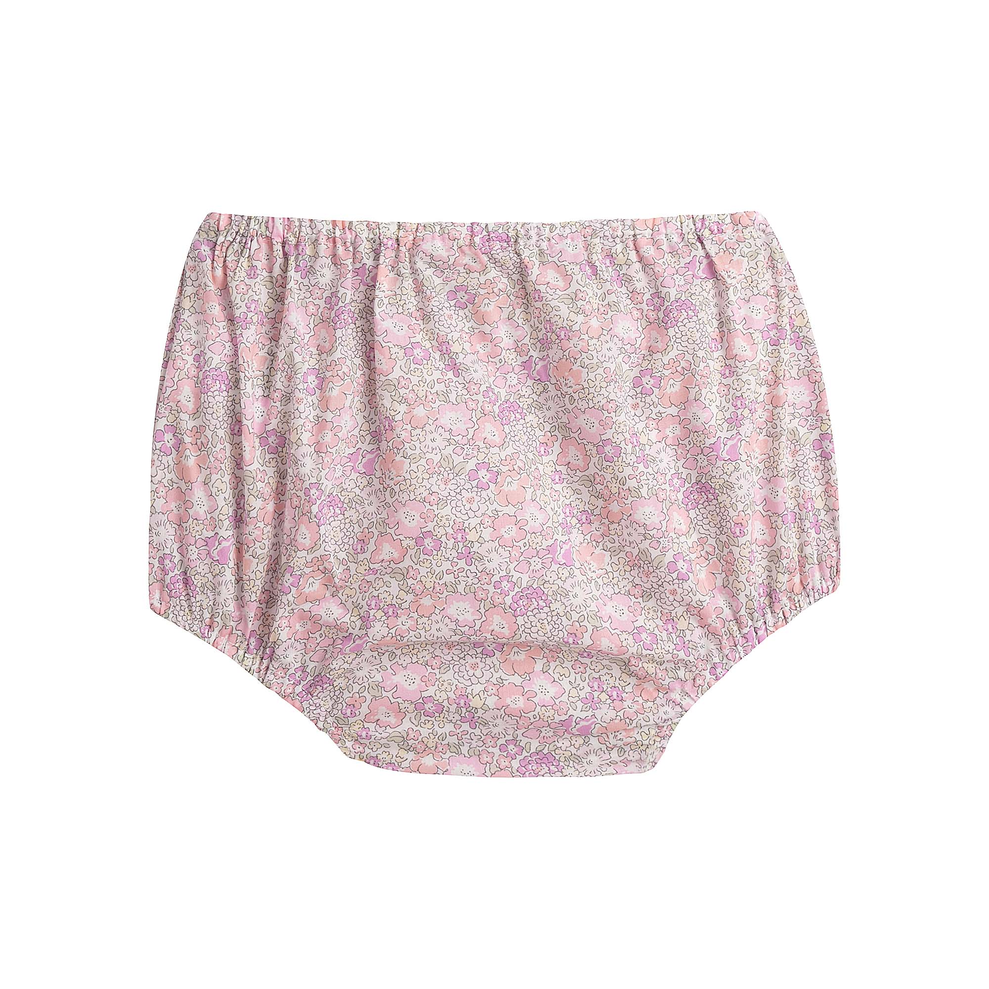 Baby Girls Pink Floral Cotton Bloomers