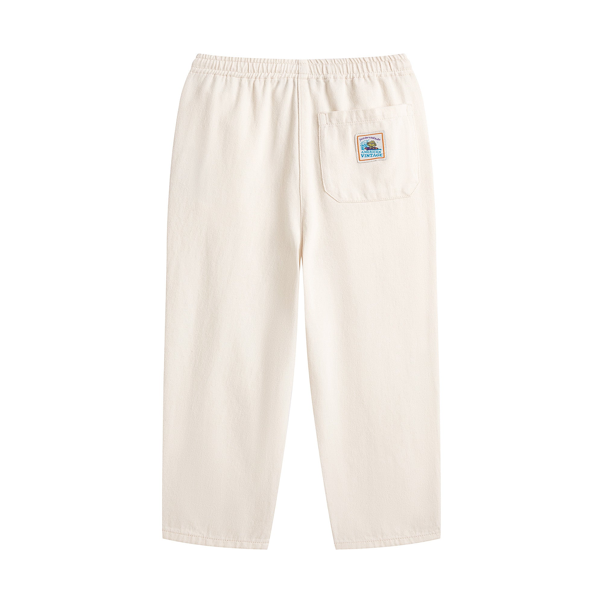 Boys & Girls White Cotton Trousers