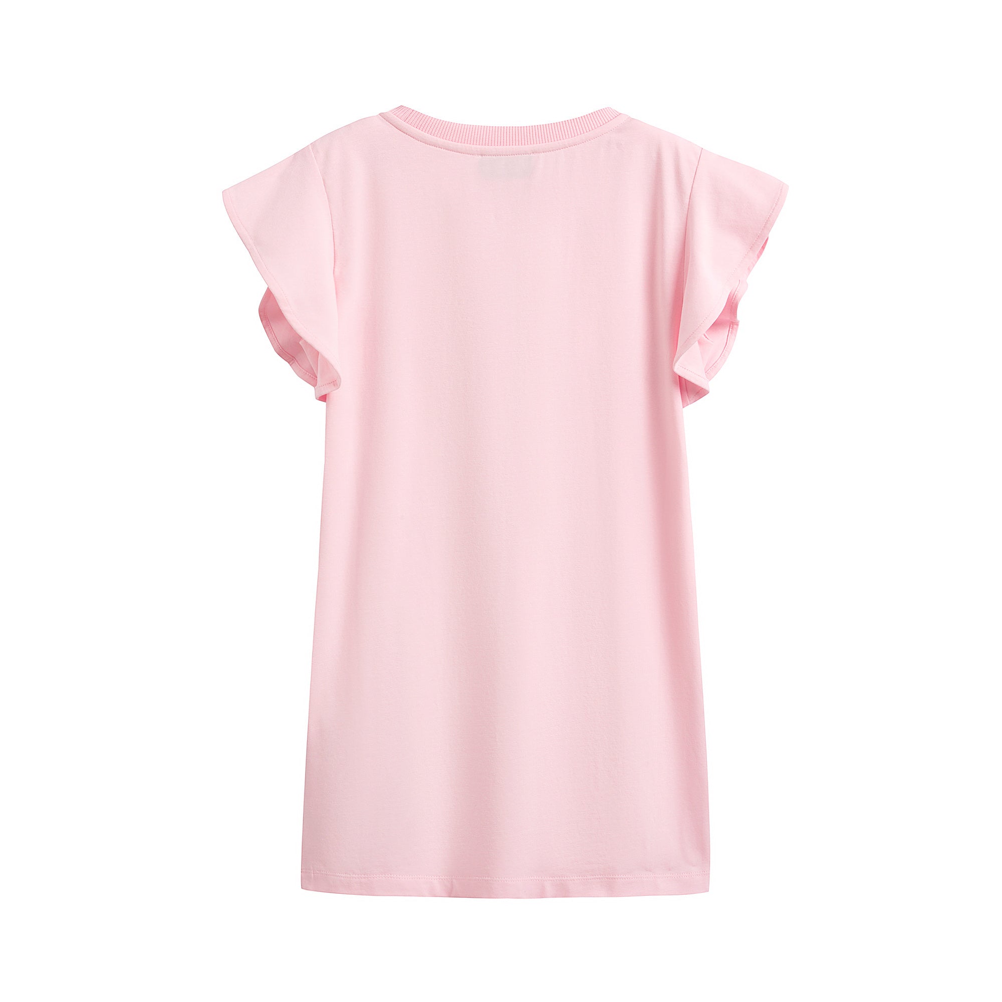 Girls Pink Logo Cotton Dress