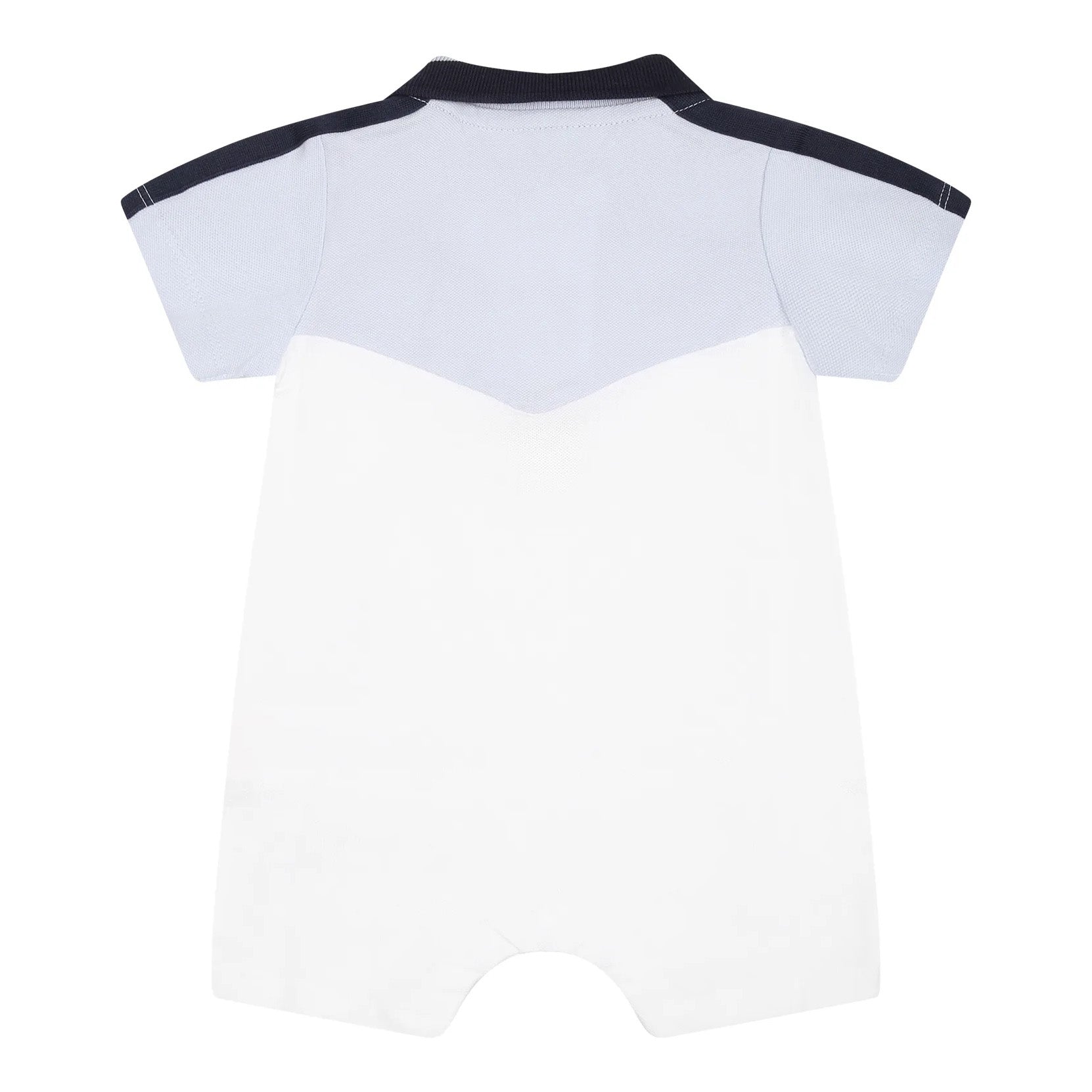 Baby Boys White Cotton Babysuit