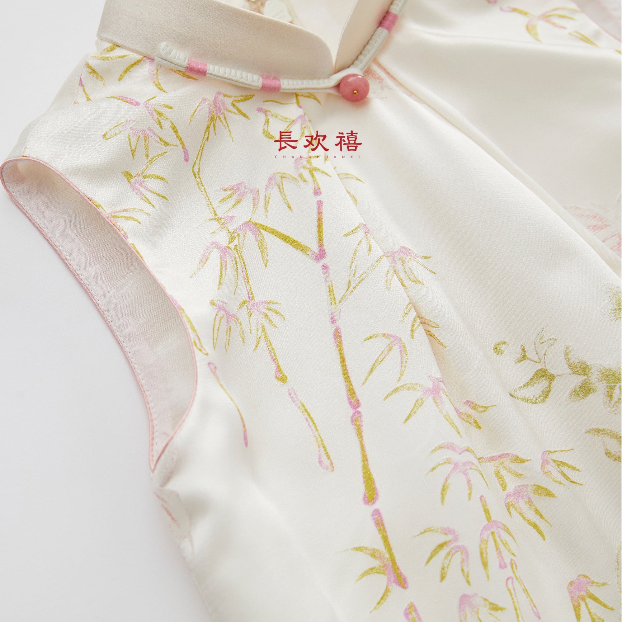 女童白色"逍遥"中式旗袍