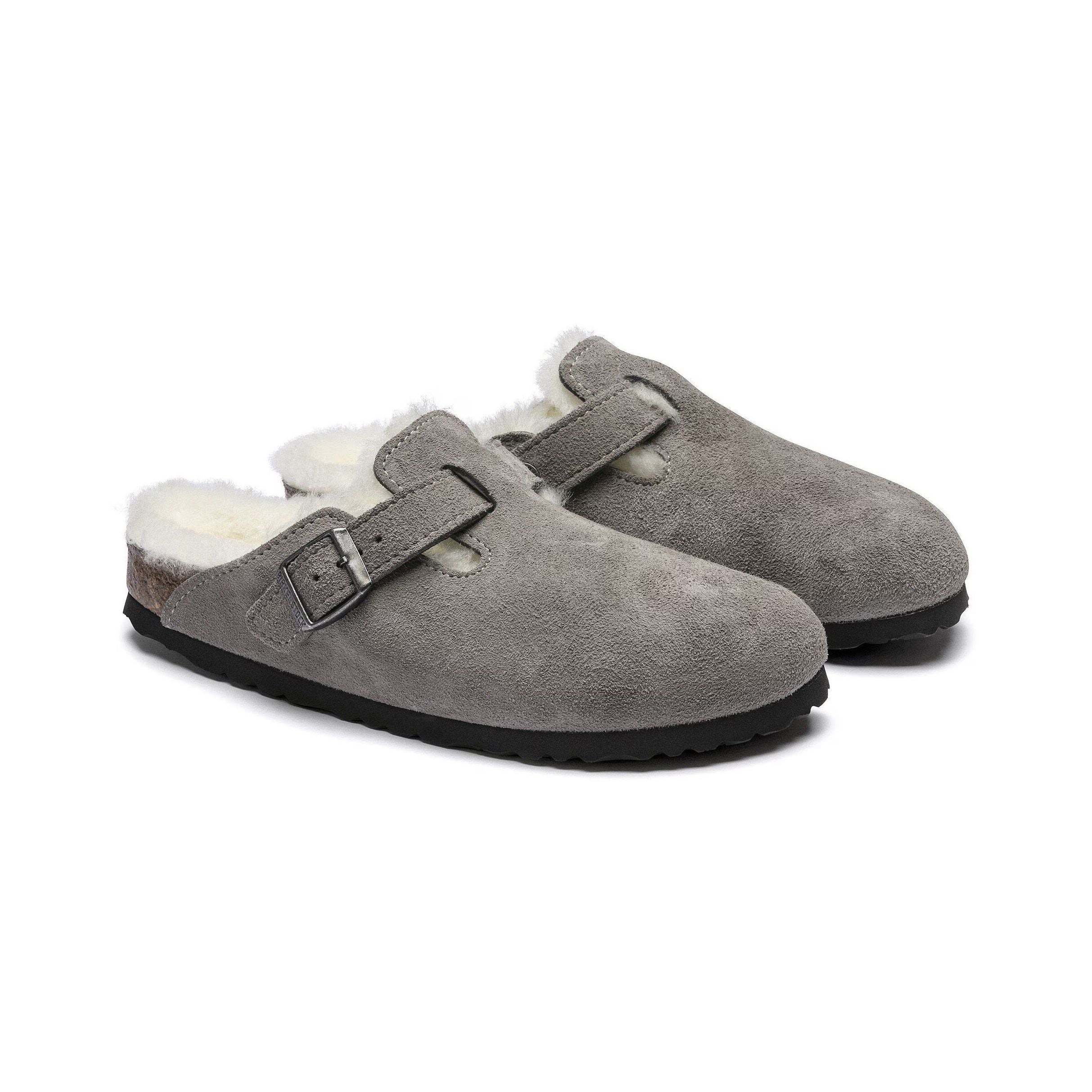 Adult Stone Grey Slippers