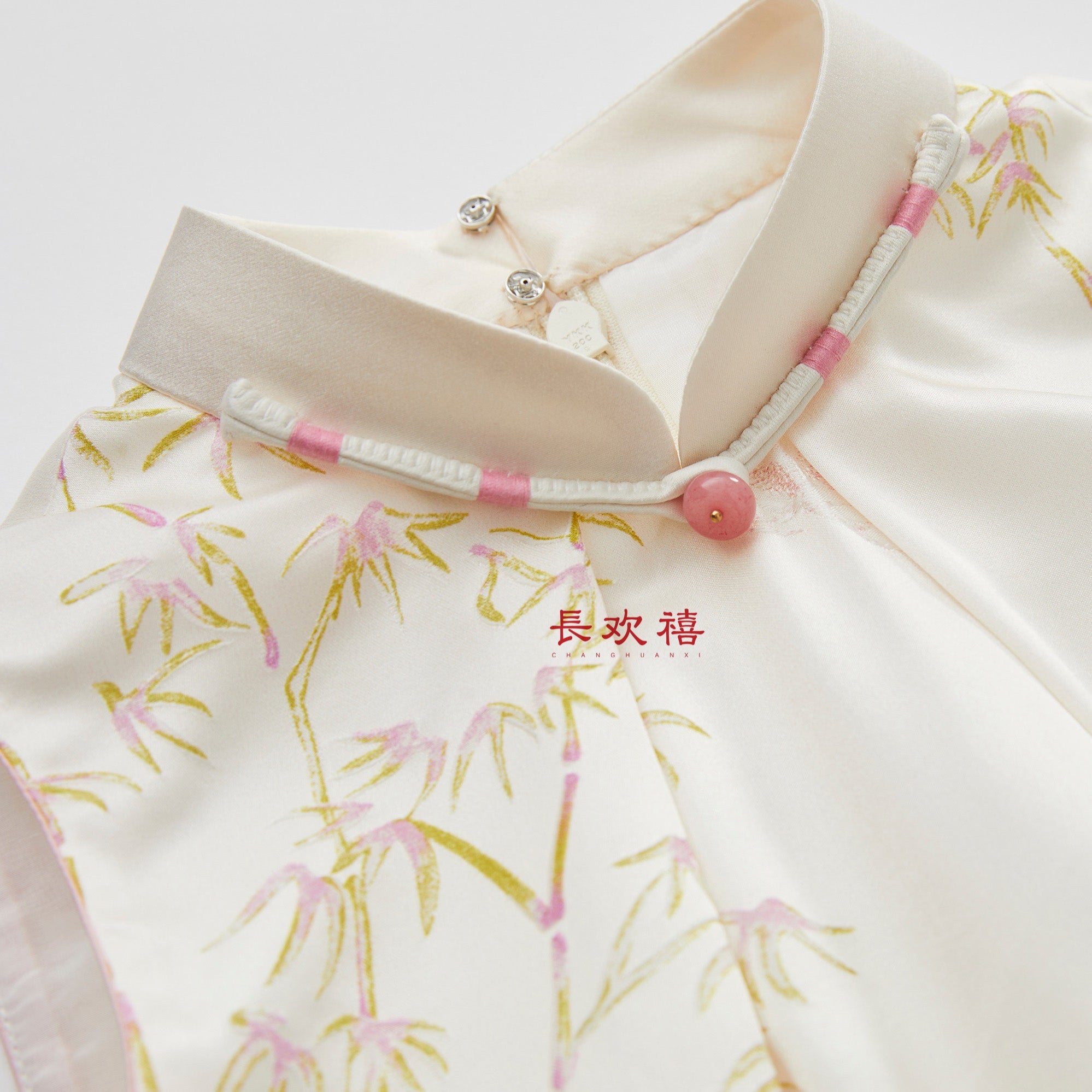 女童白色"逍遥"中式旗袍