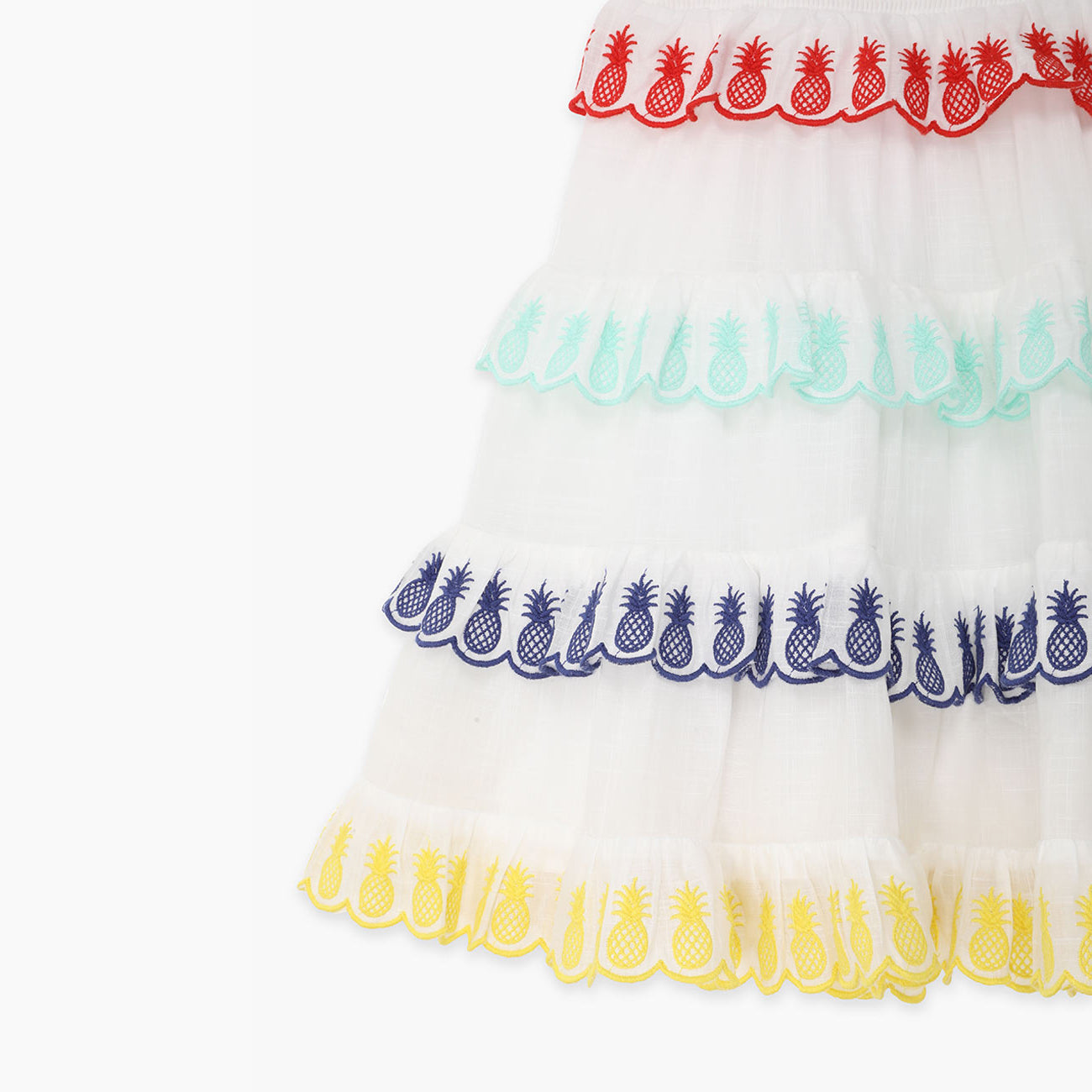 Girls White Cotton Dress