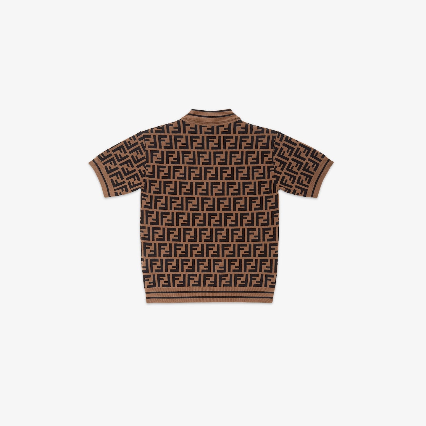 Girls Brown Logo Knit Polo Shirt