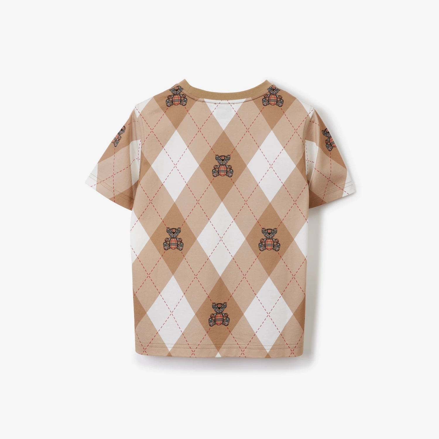 Boys Brown Printed Cotton T-Shirt